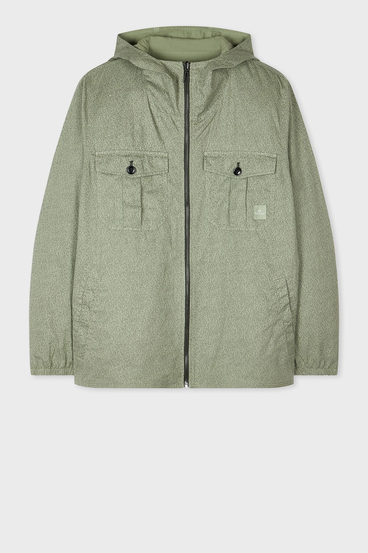 MENS REVERSIBLE HOODED JACKET LT GREYISH GREEN 3
