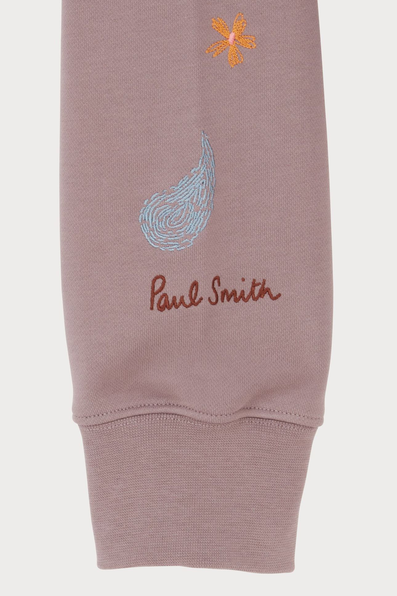 MENS HOODIE WITH EMBROIDERY MAUVE 4