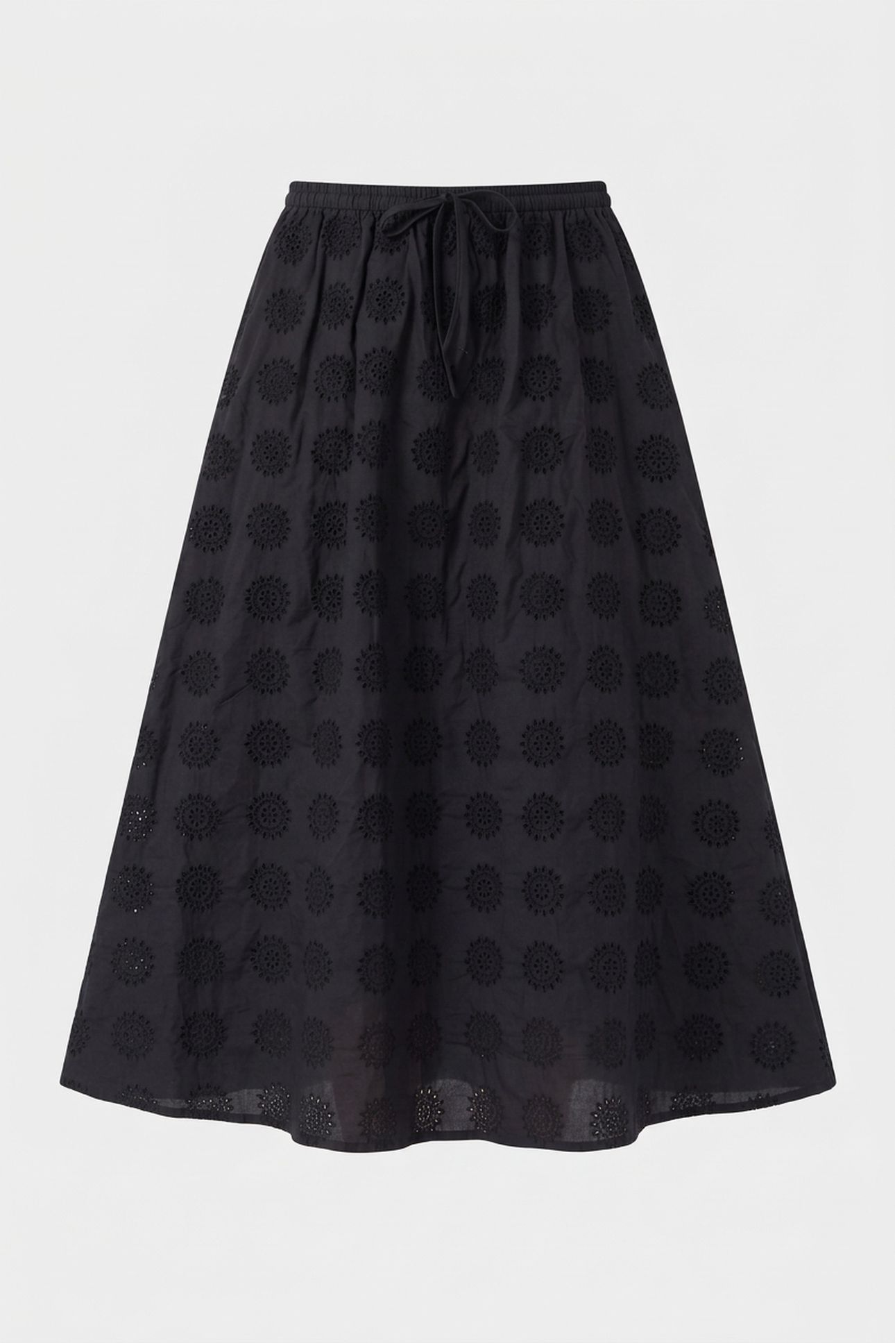 JOBIAN BRODERIE ANGLAIS SKIRT BLACK 3