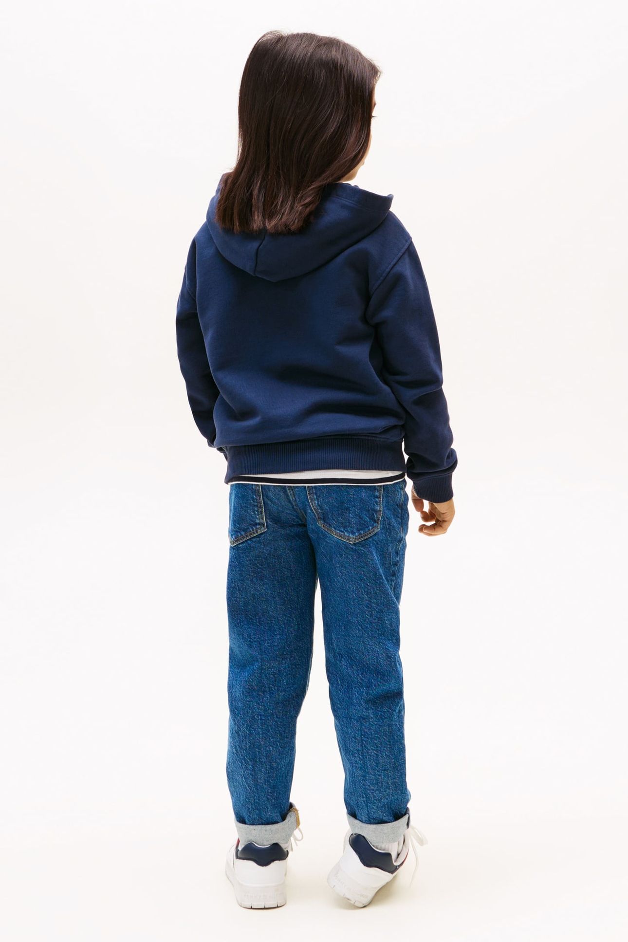 BOYS TONAL FLAG EMB ZIP DARK NIGHT NAVY 2