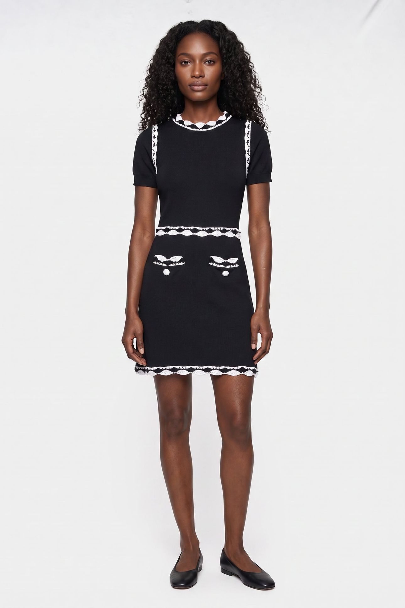 KNIT DRESS BLACK 1