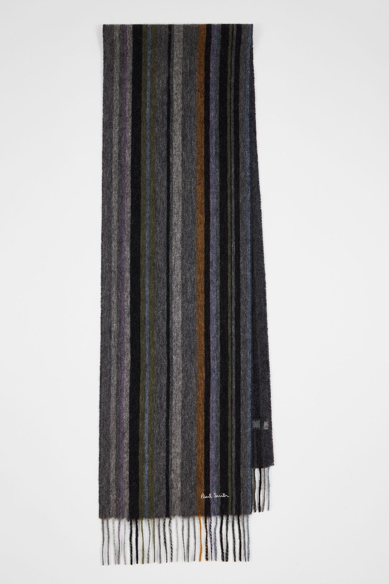 MEN SCARF TRENT STRIPE SLATE 1