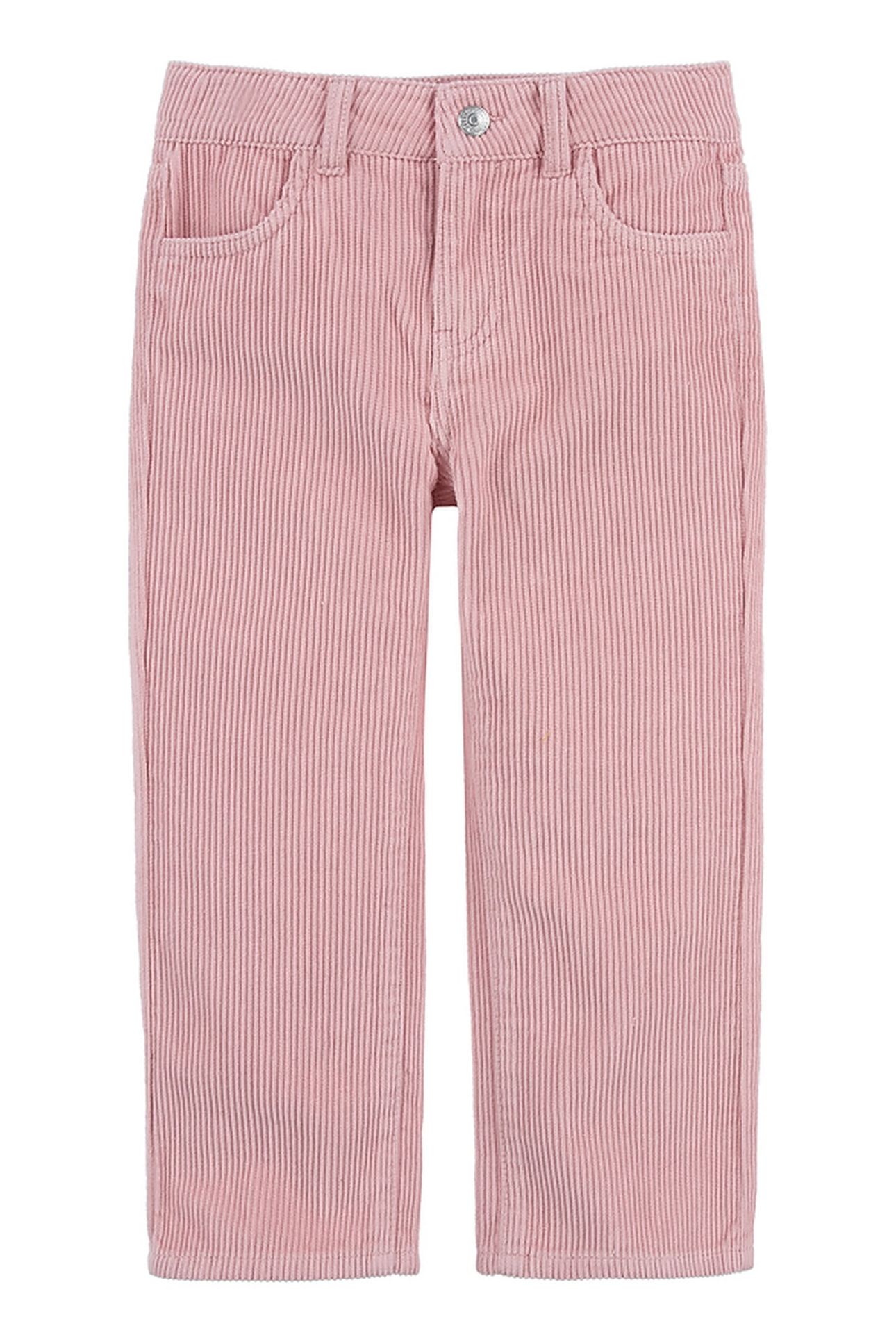 GIRLS BAGGY DAD CORDUROY PANTS BRIDAL ROSE 1