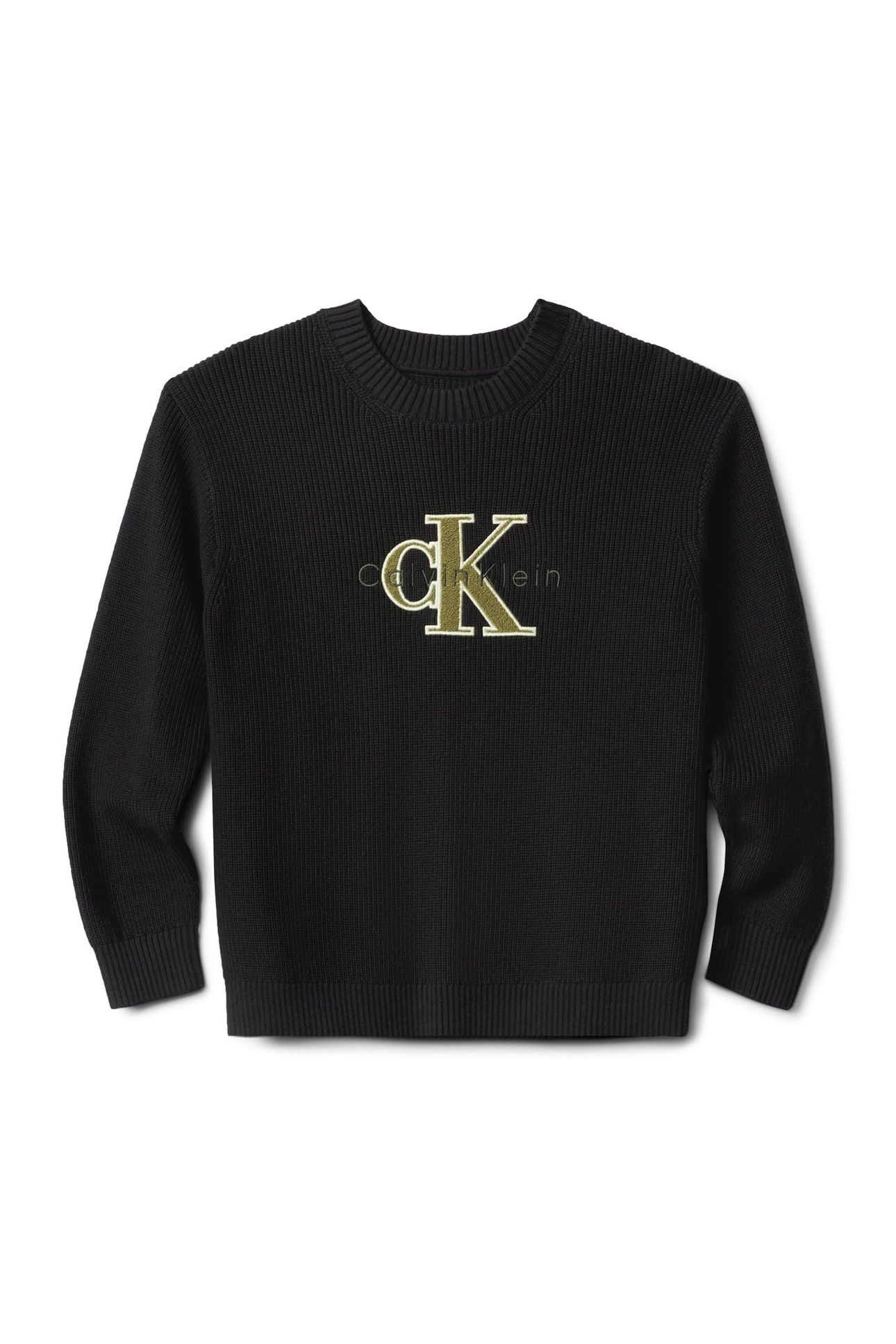 BOYS TOWELLING STITCH SWEATER BLACK 3