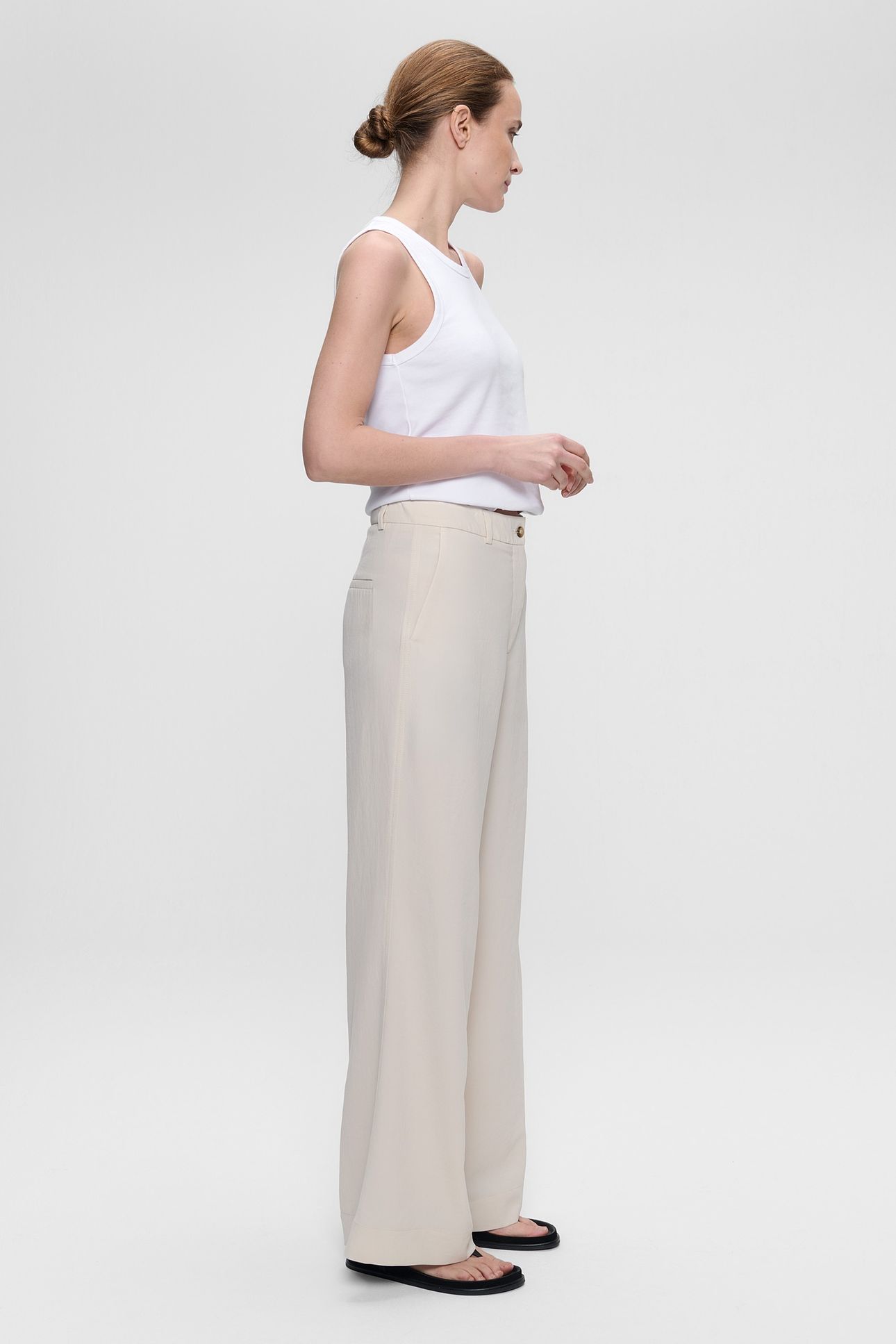 JAP CREPE MICKY WIDE LEG PANTS CHALK 3
