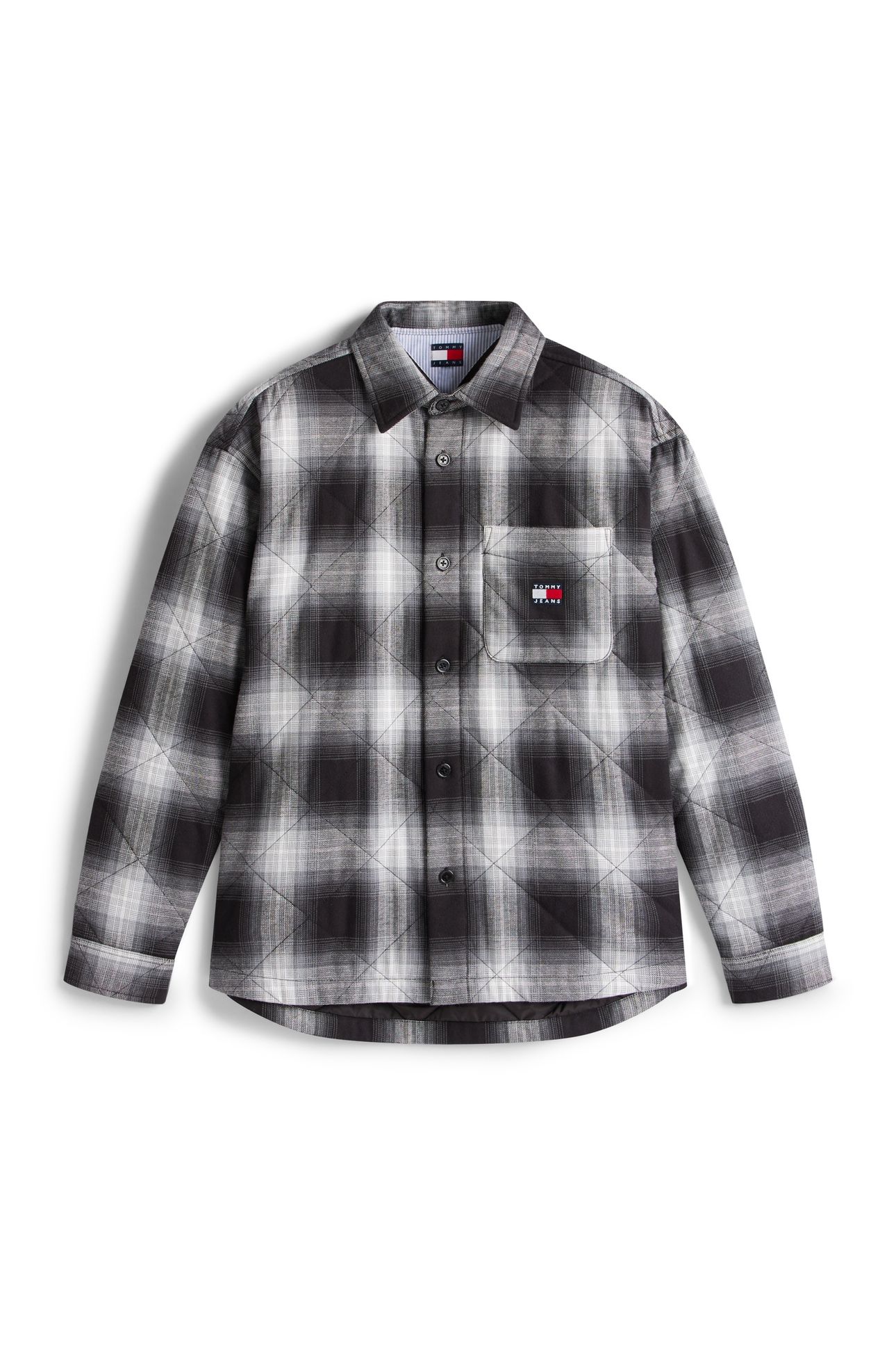 TJM QUILTED PADDED OVERSHIRT BLACK/CHECK QUILTED 4