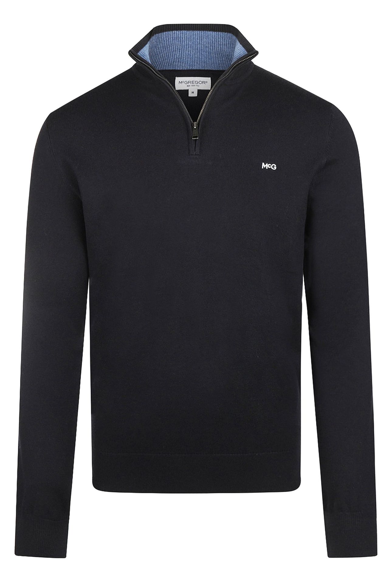 ZIP MOCK SWEATER NAVY 1