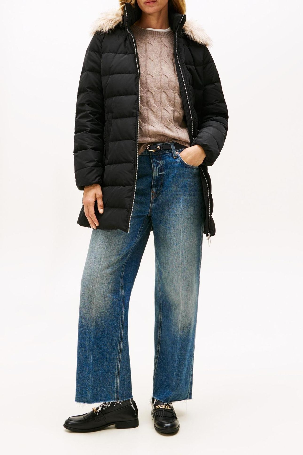 MW DOWN SLIM COAT BLACK 1