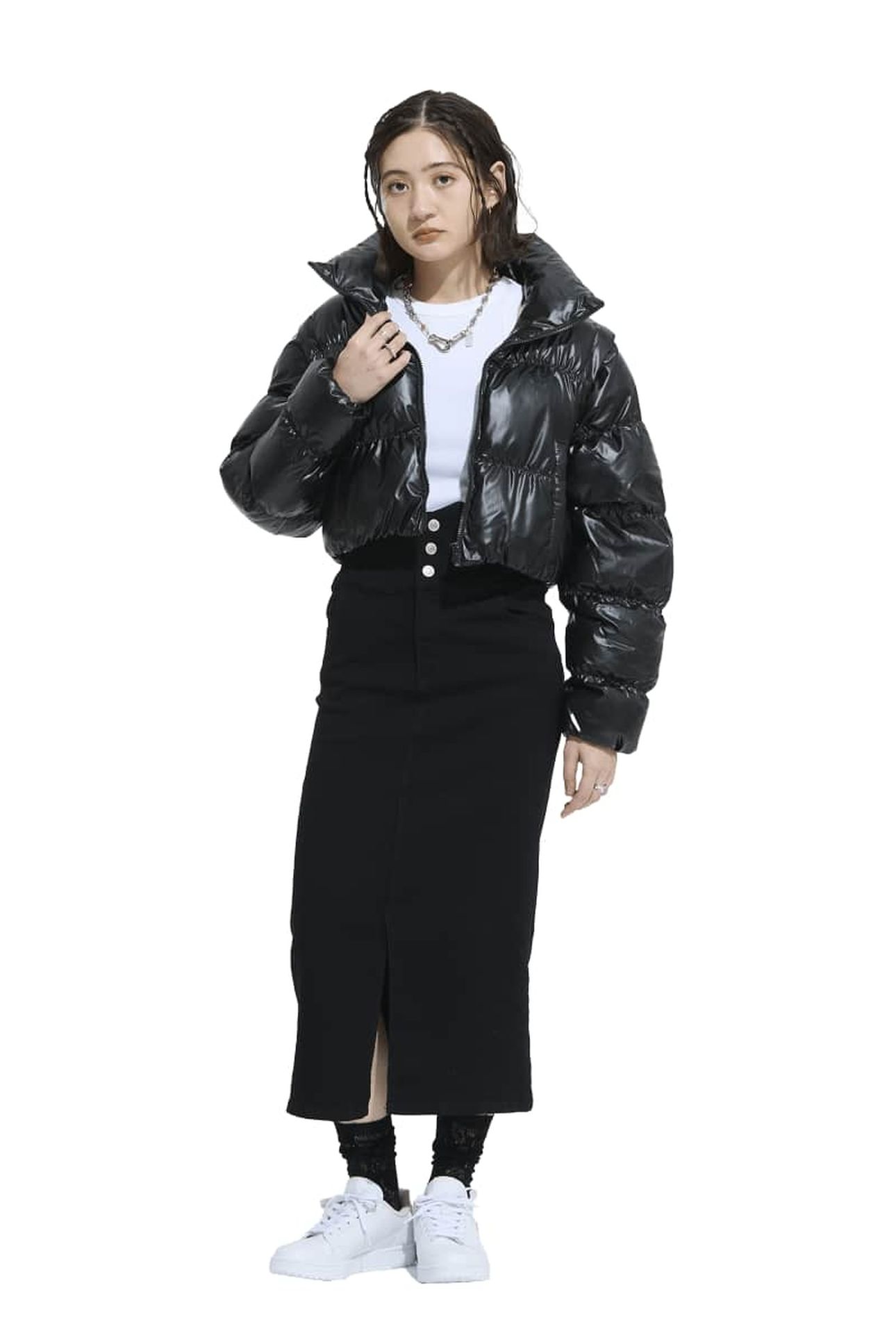 ESSENTIAL GLOSSY PUFFER BLACK 6