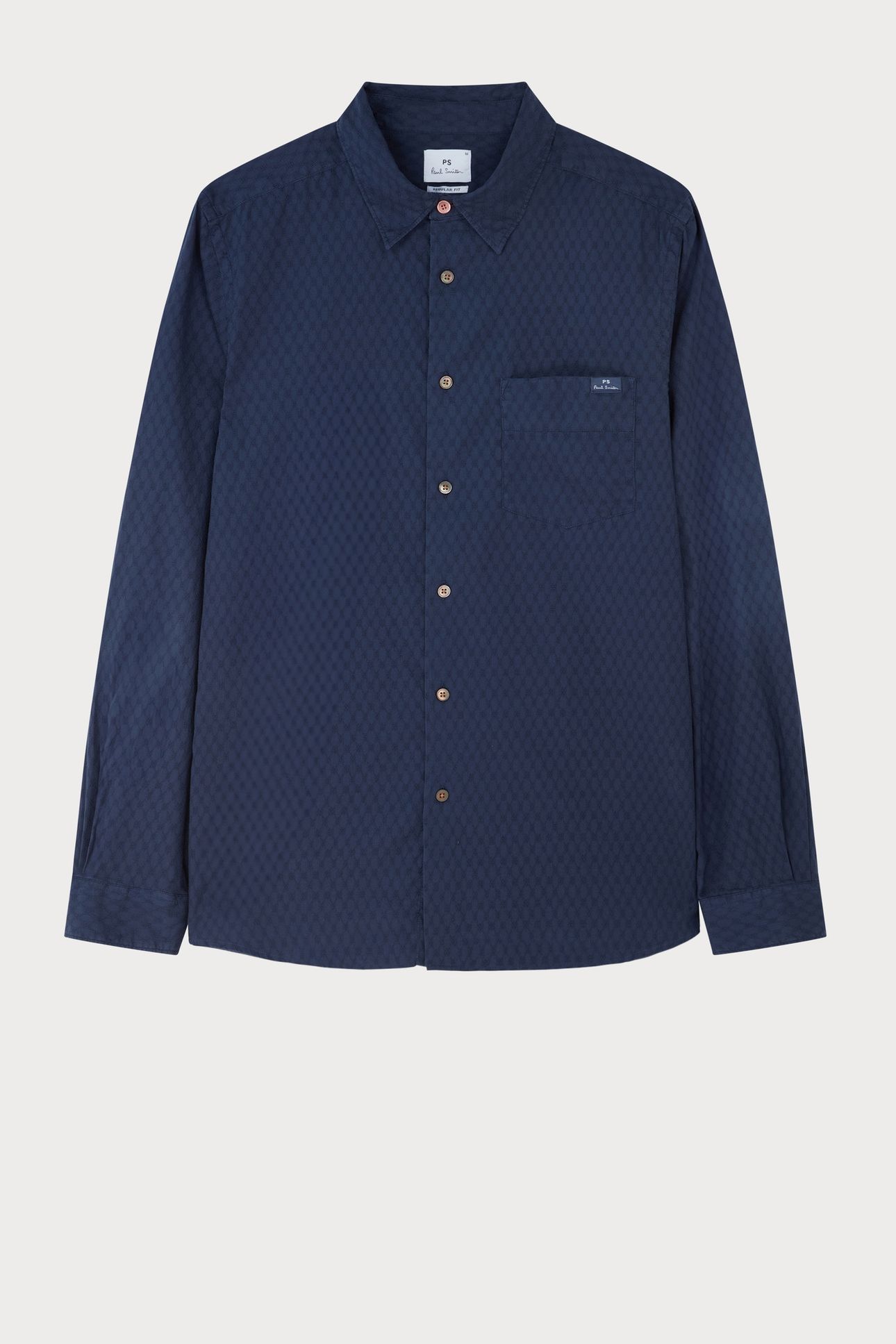 MENS LS REGULAR FIT SHIRT NAVY 1