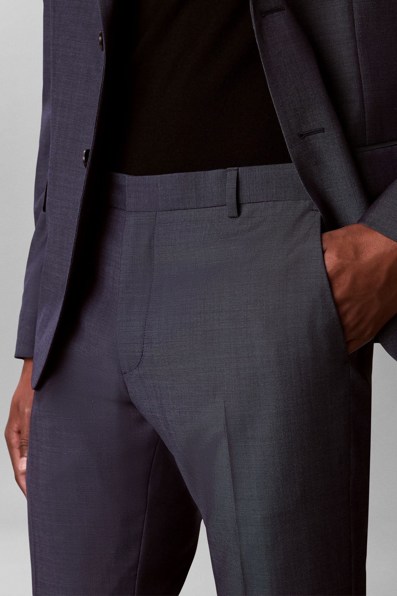MICRO DOT SLIM TROUSERS SLATE BLUE 7