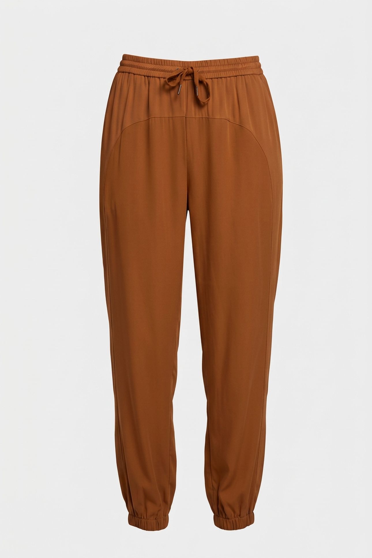 TROUSERS CREPE VISCOSE BLEND CAMEL BROWN 2