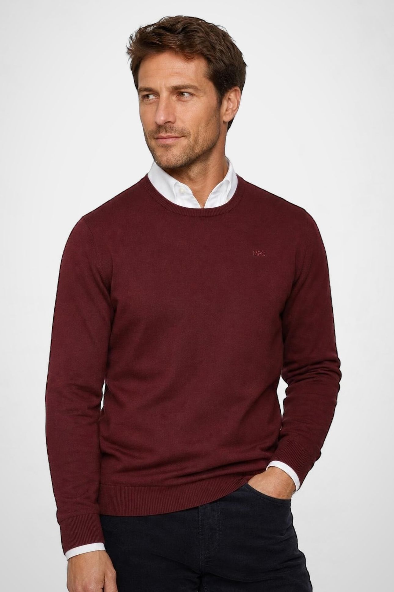 MCG LOGO CREW BURGUNDY 1