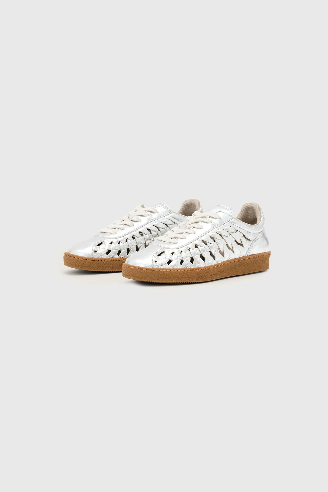 VELMA WOVEN SNEAKER SILVER SHINE 2