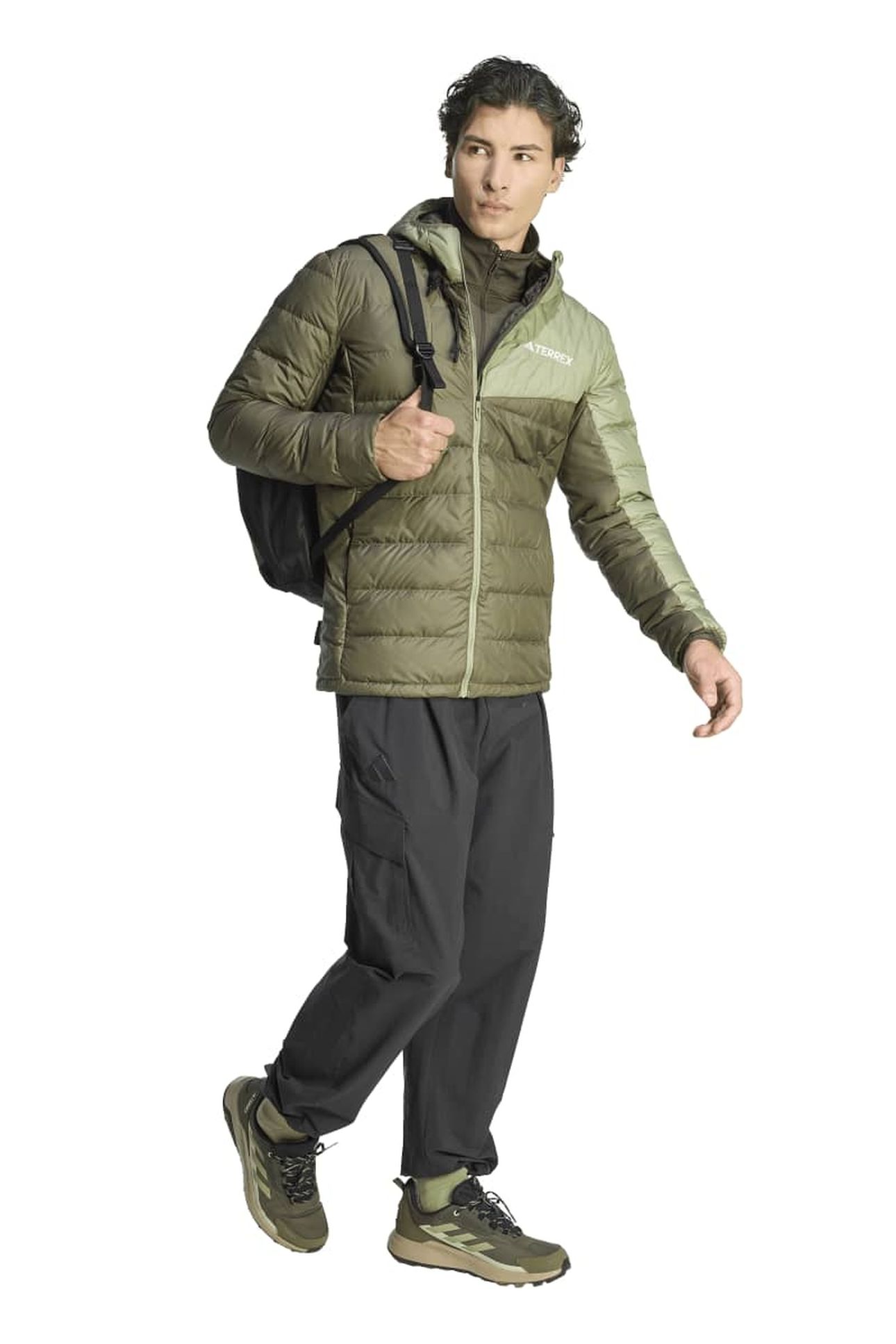 UNISEX TERREX MULTI LIGHT DOWN CLIMAWARM HOODED JACKET OLIVE 3