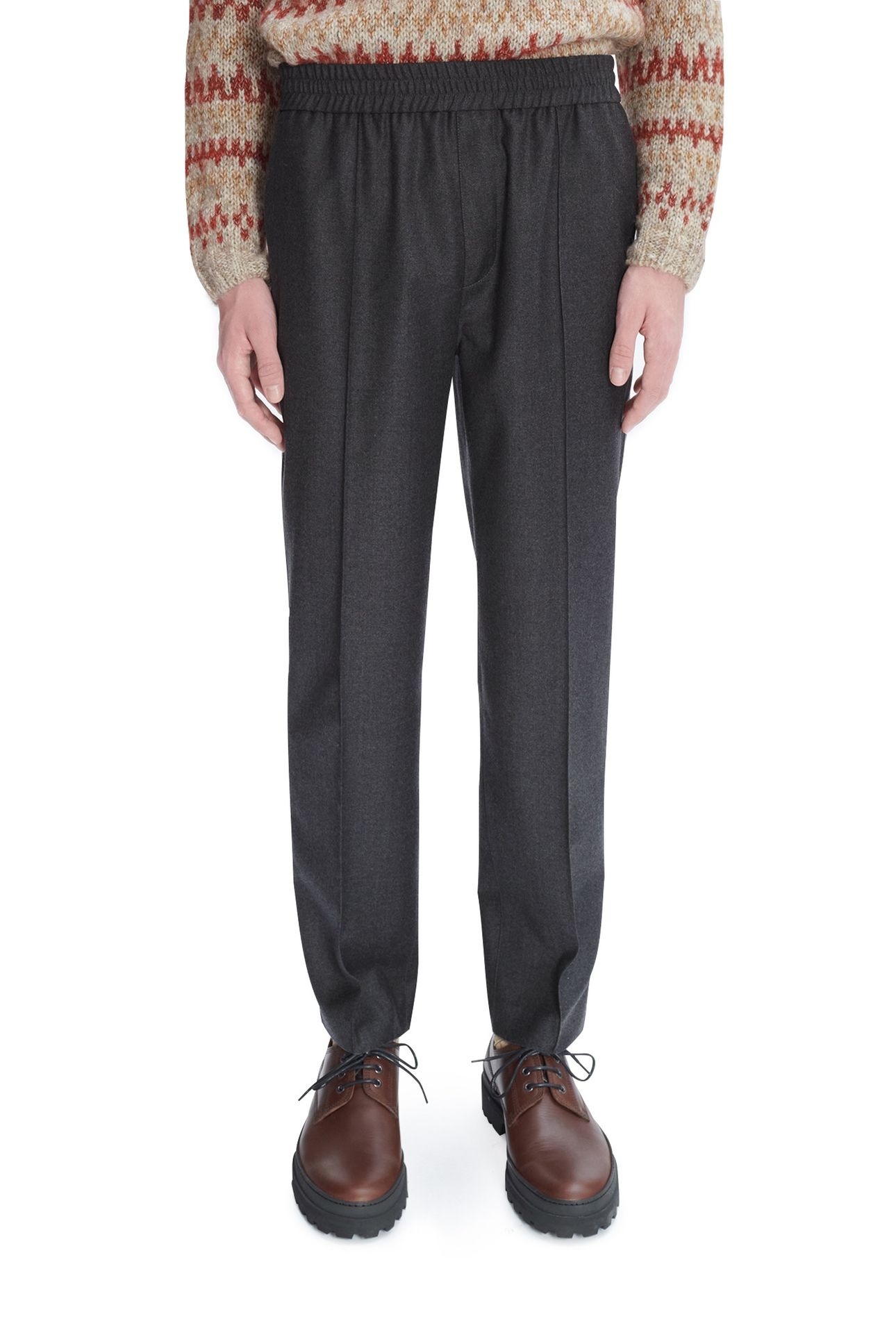 UNISEX TROUSERS PIETER HEATHERED DARK GREY 1