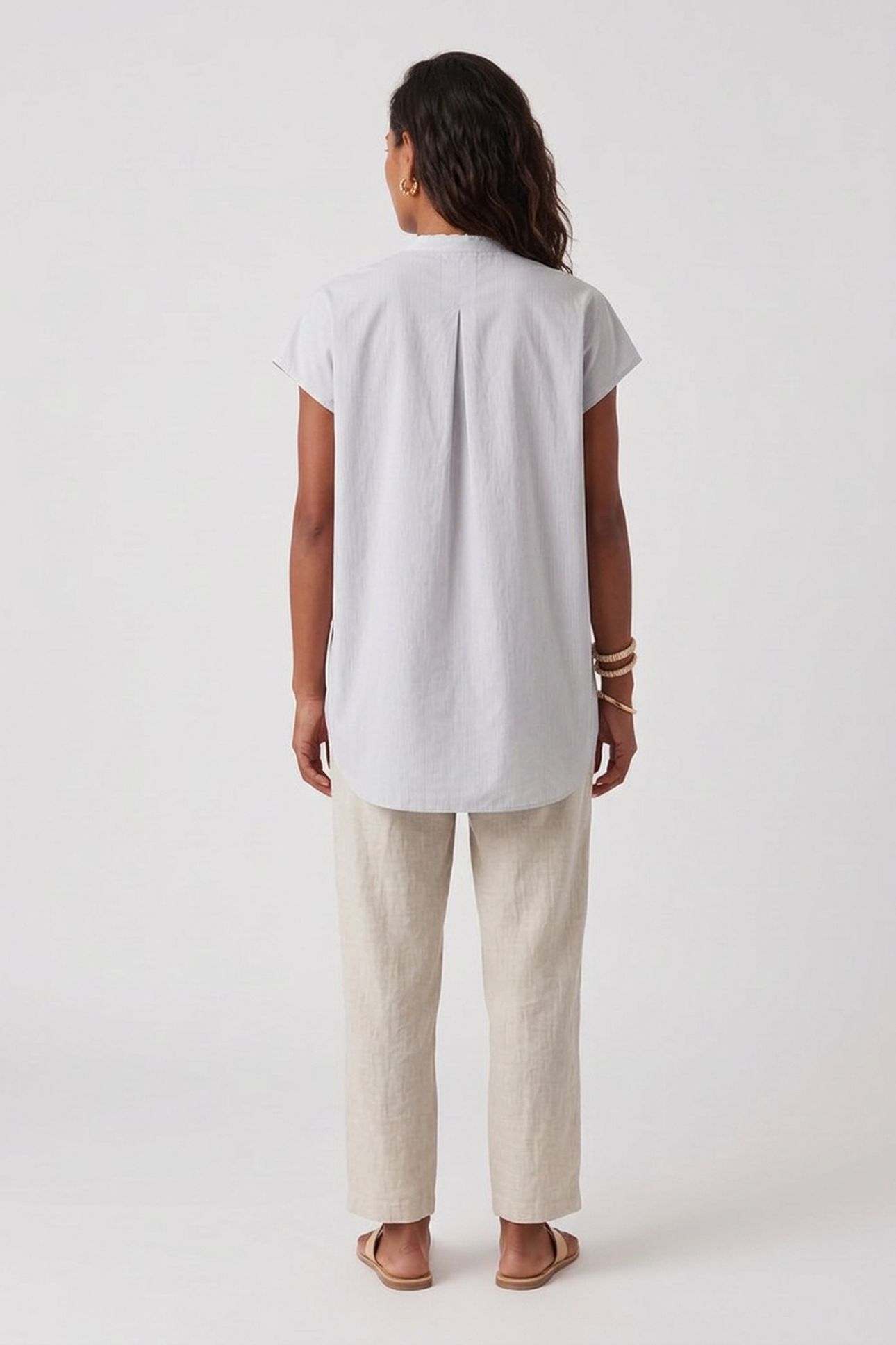 FLOW WASHED COTTON TUNIC WHITE 2