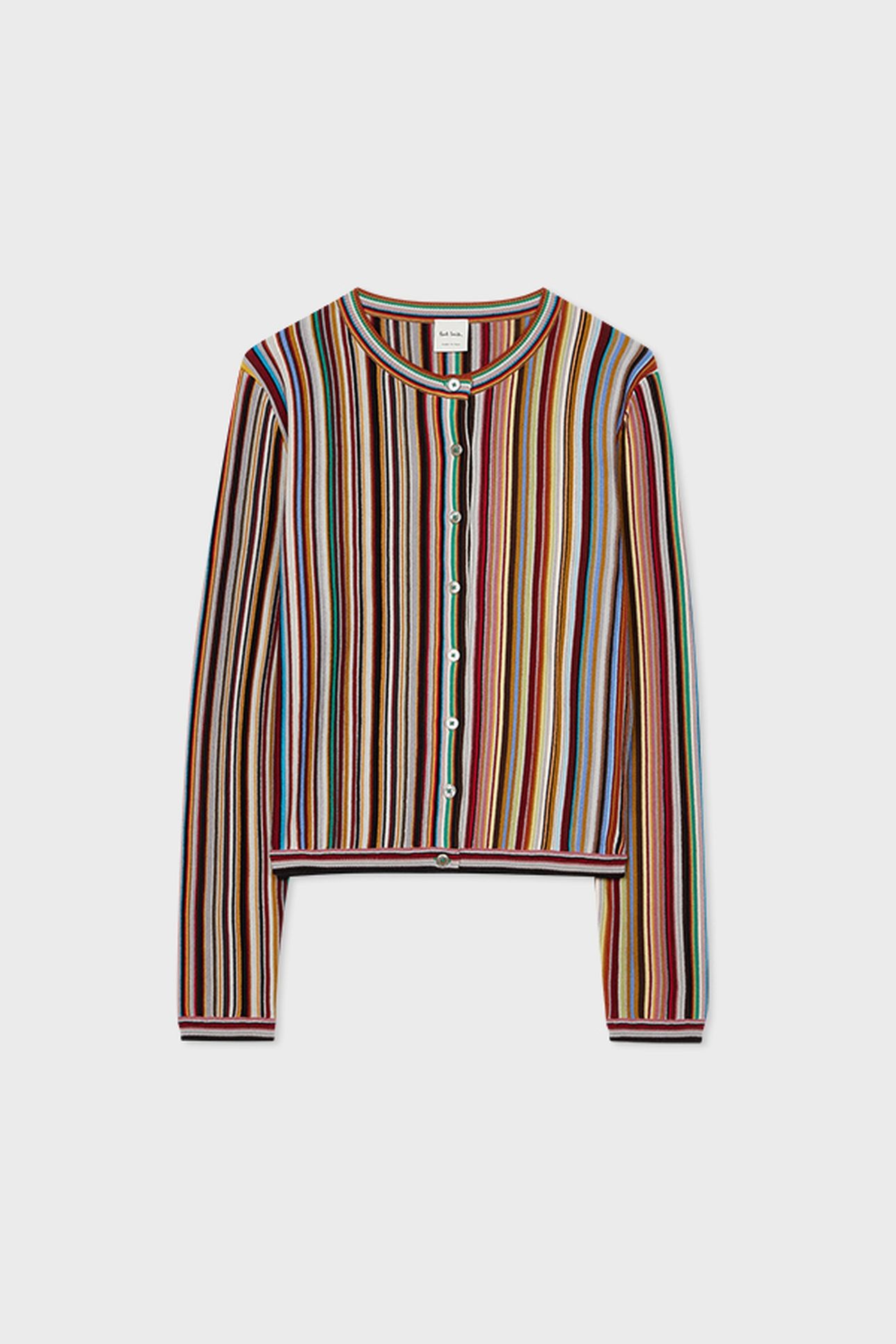 WOMENS KNITTED CARDIGAN BUTTON THRU MULTI COLOURED 7