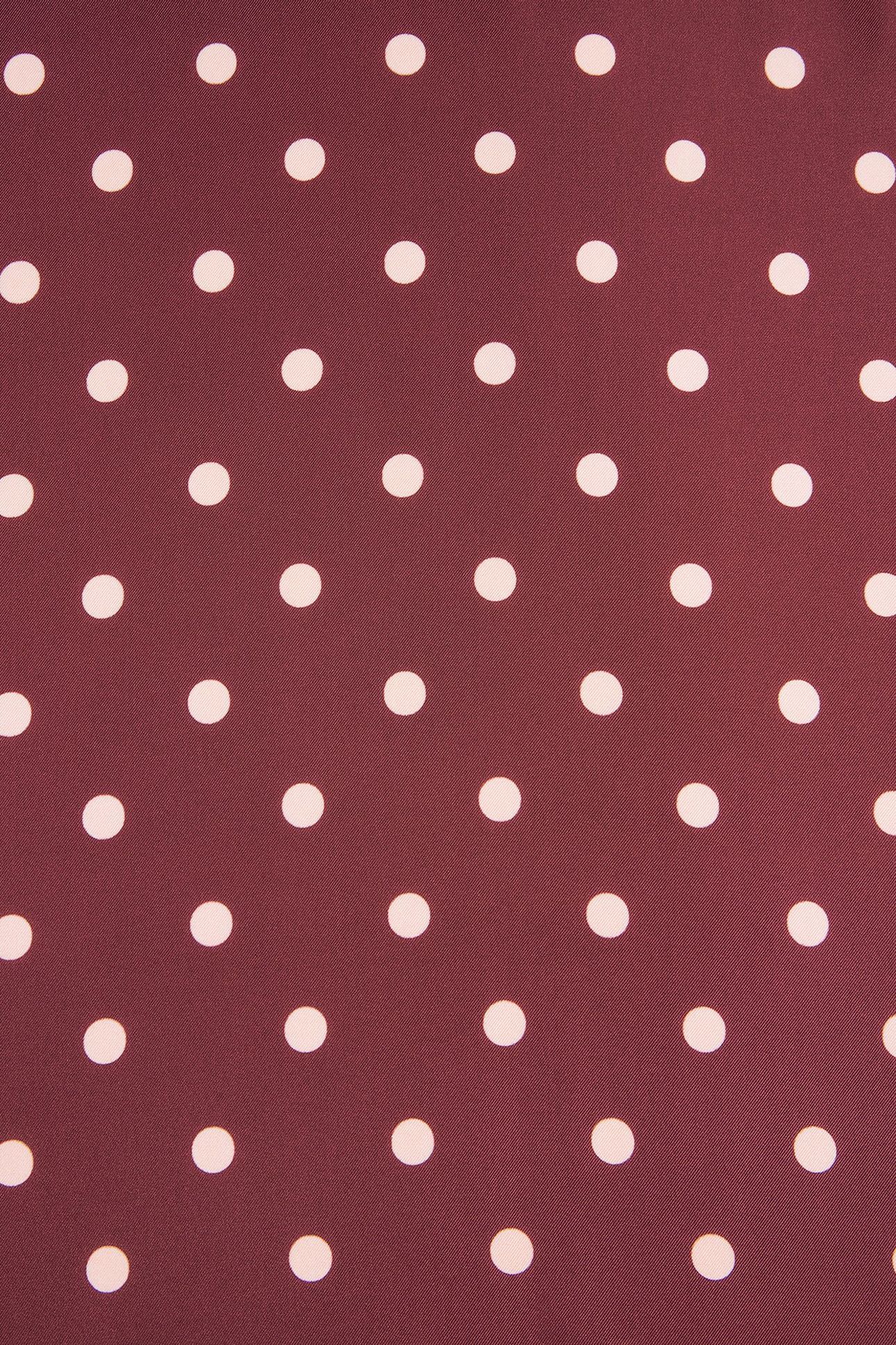 WOMEN SCARF POLKA SILK BUBBLEGUM/RASP 7