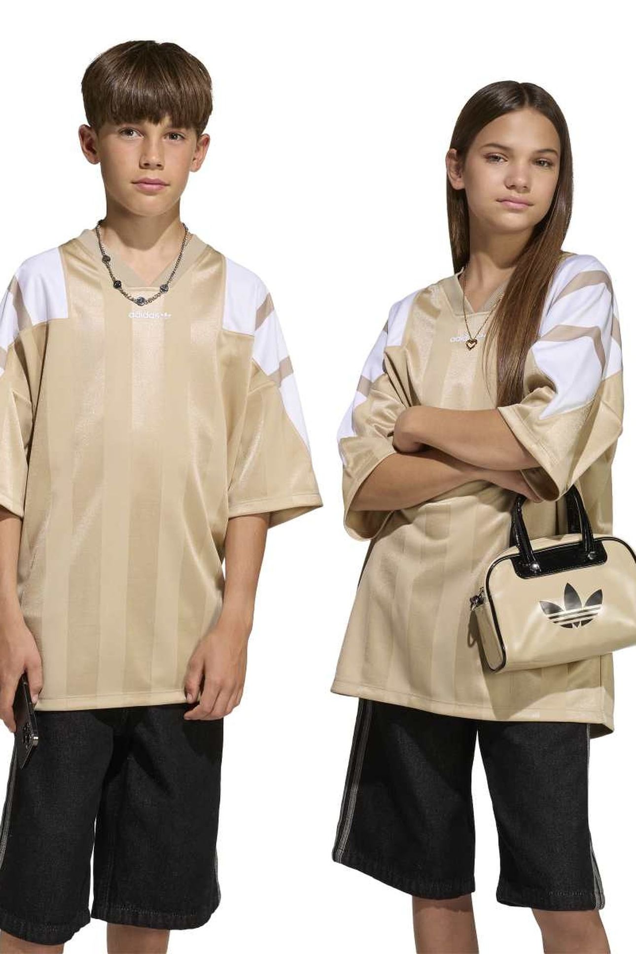 JUNIOR OVERSIZED BLOCKED JERSEY T-SHIRT STONE KHAKI 3