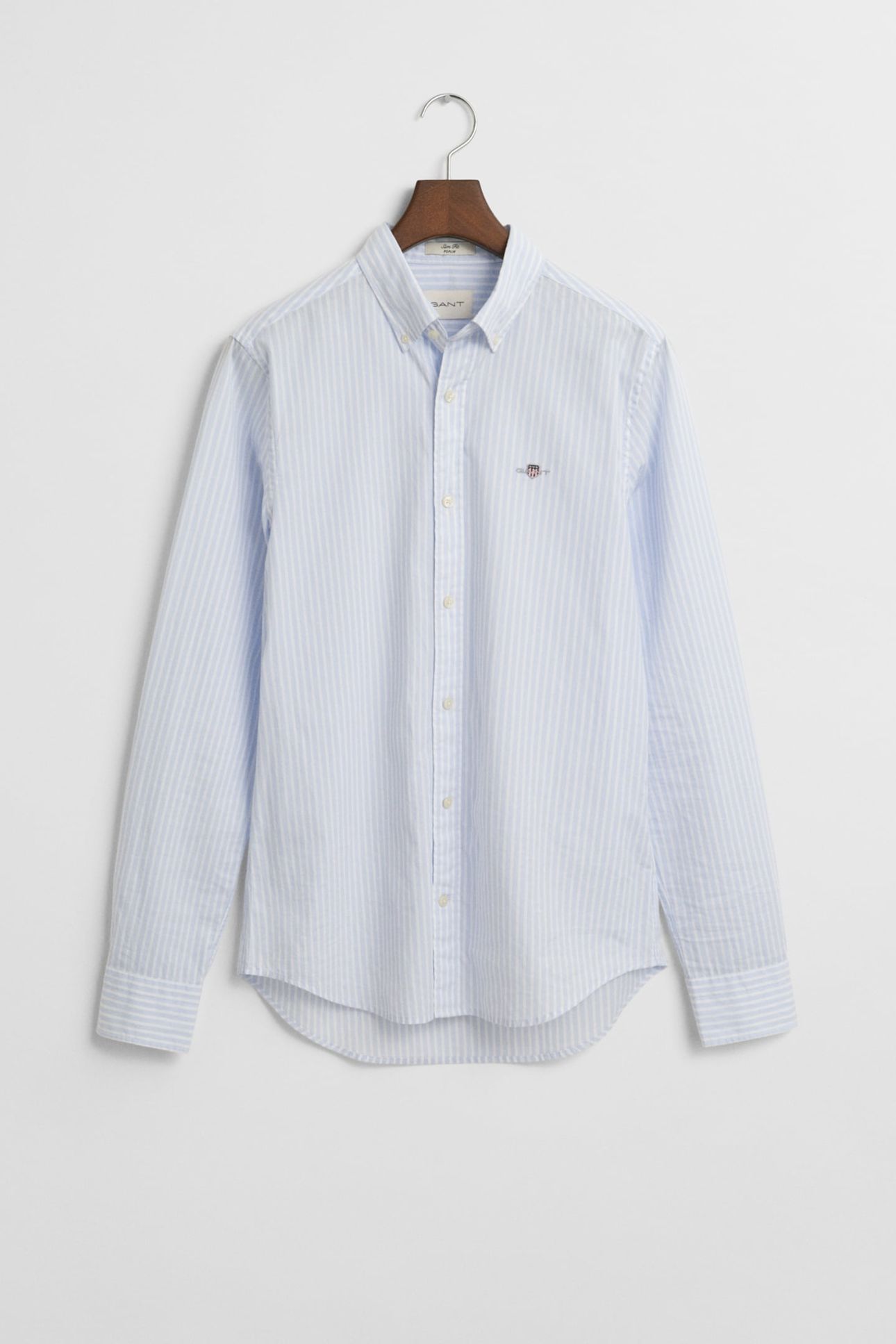 SLIM CLASSIC POPLIN STRIPE SHIRT LIGHT BLUE 2