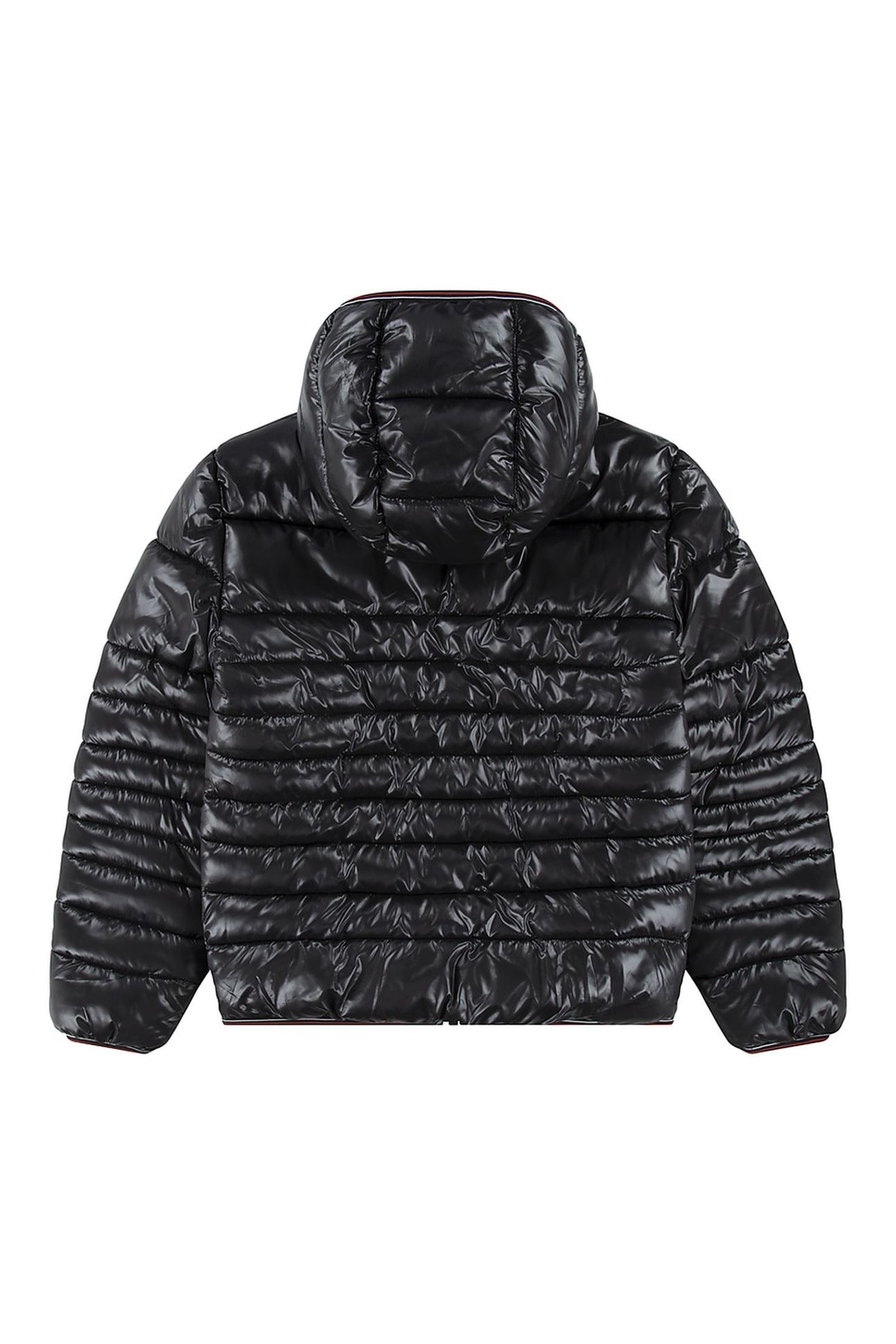 BOYS SHERPA LINED PUFFER JACKET BLACK 2