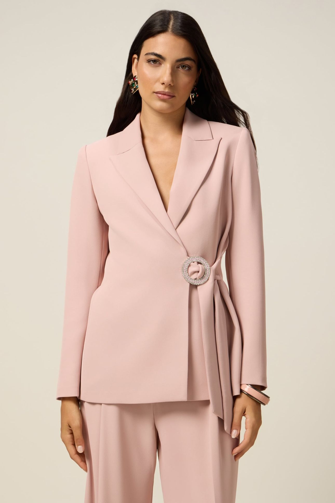 BLAZER WITH JEWEL BUCKLE PINK 1
