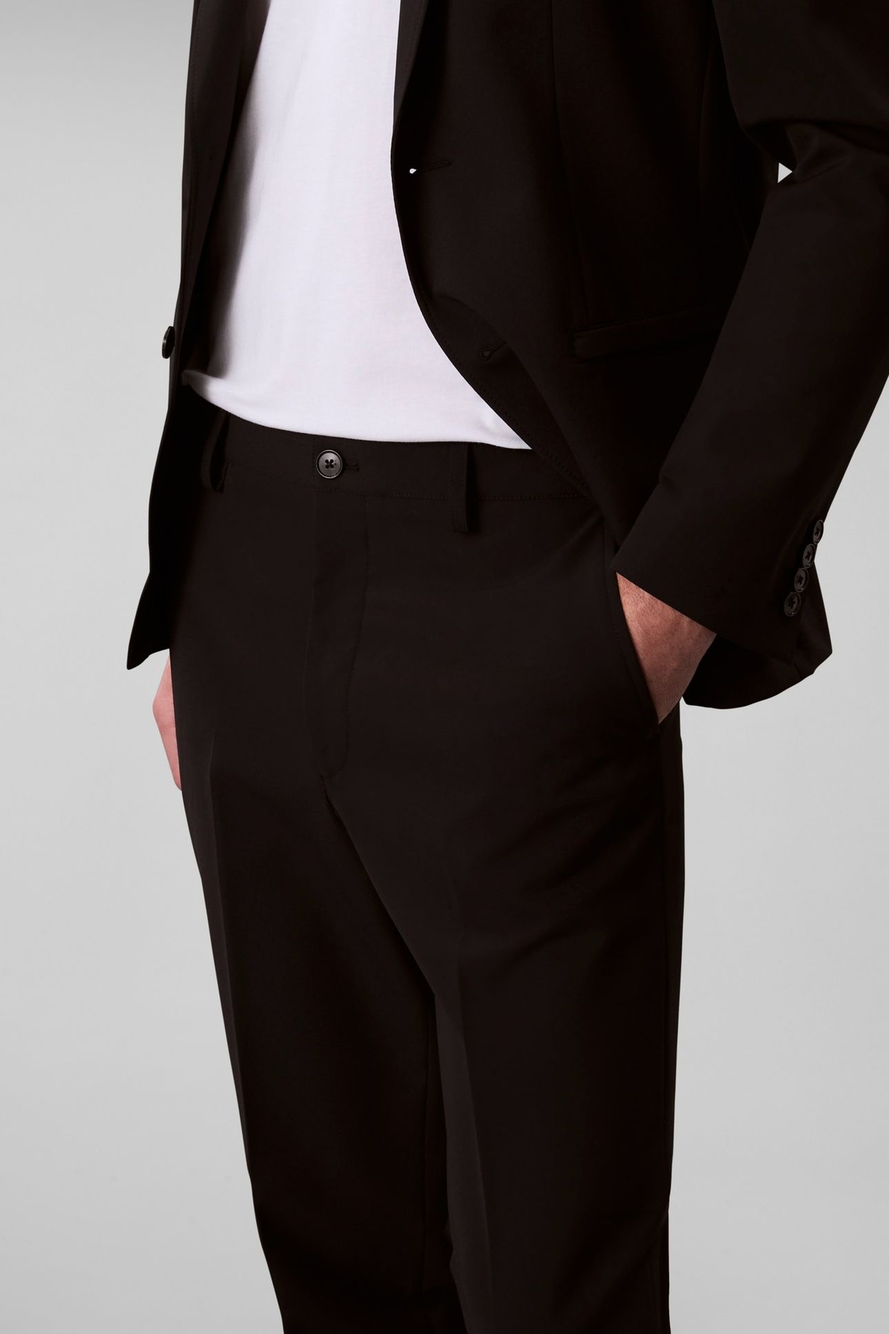 TECH HALF ELASTIC TROUSERS BLACK 5