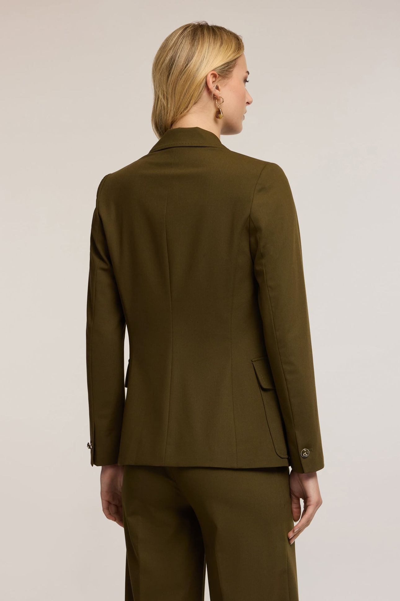 MILITARY BLAZER IN WOOL BLEND FLANNEL MILITARY GREEN 3