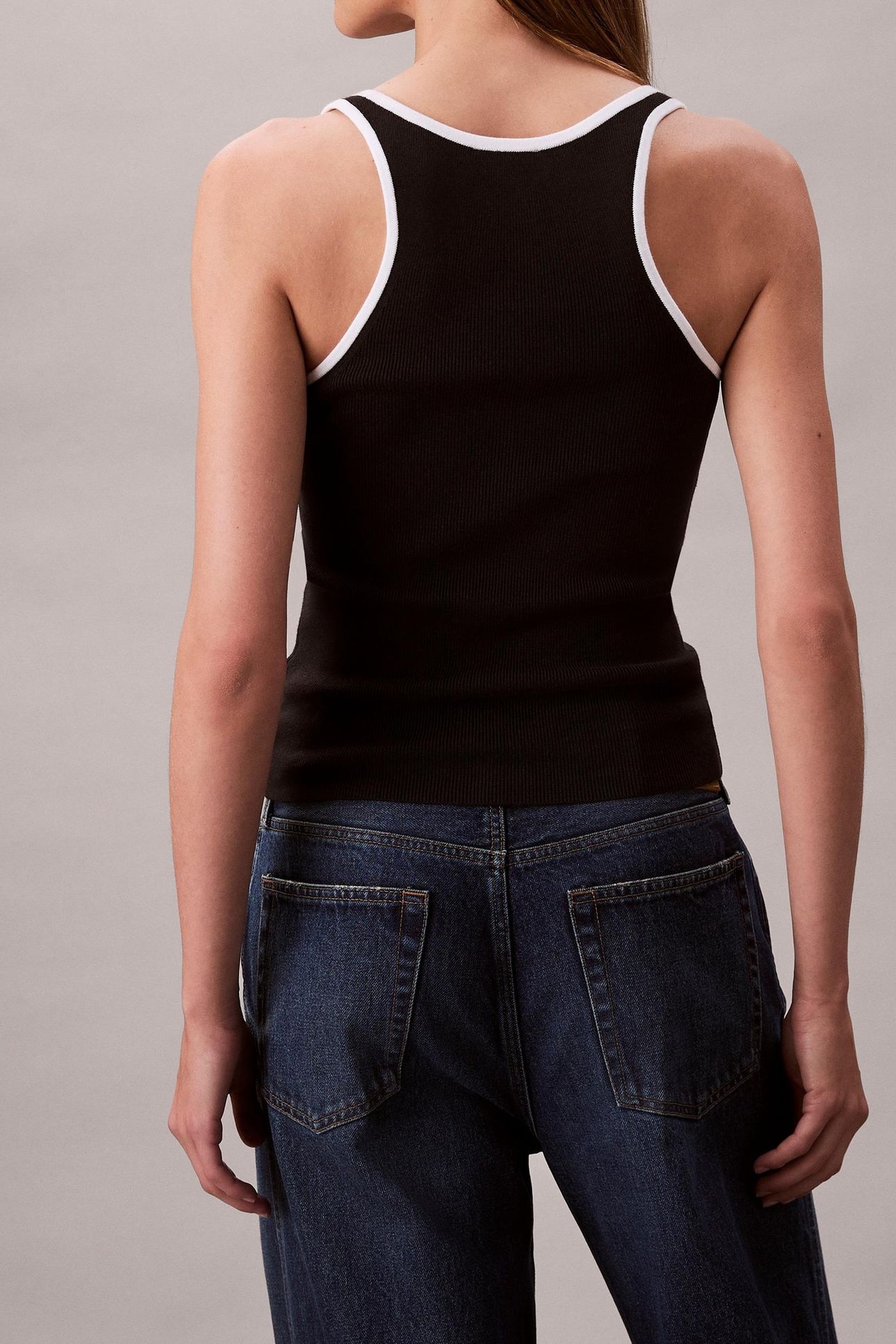 COTTON RIB TANK BLACK COMBO 2