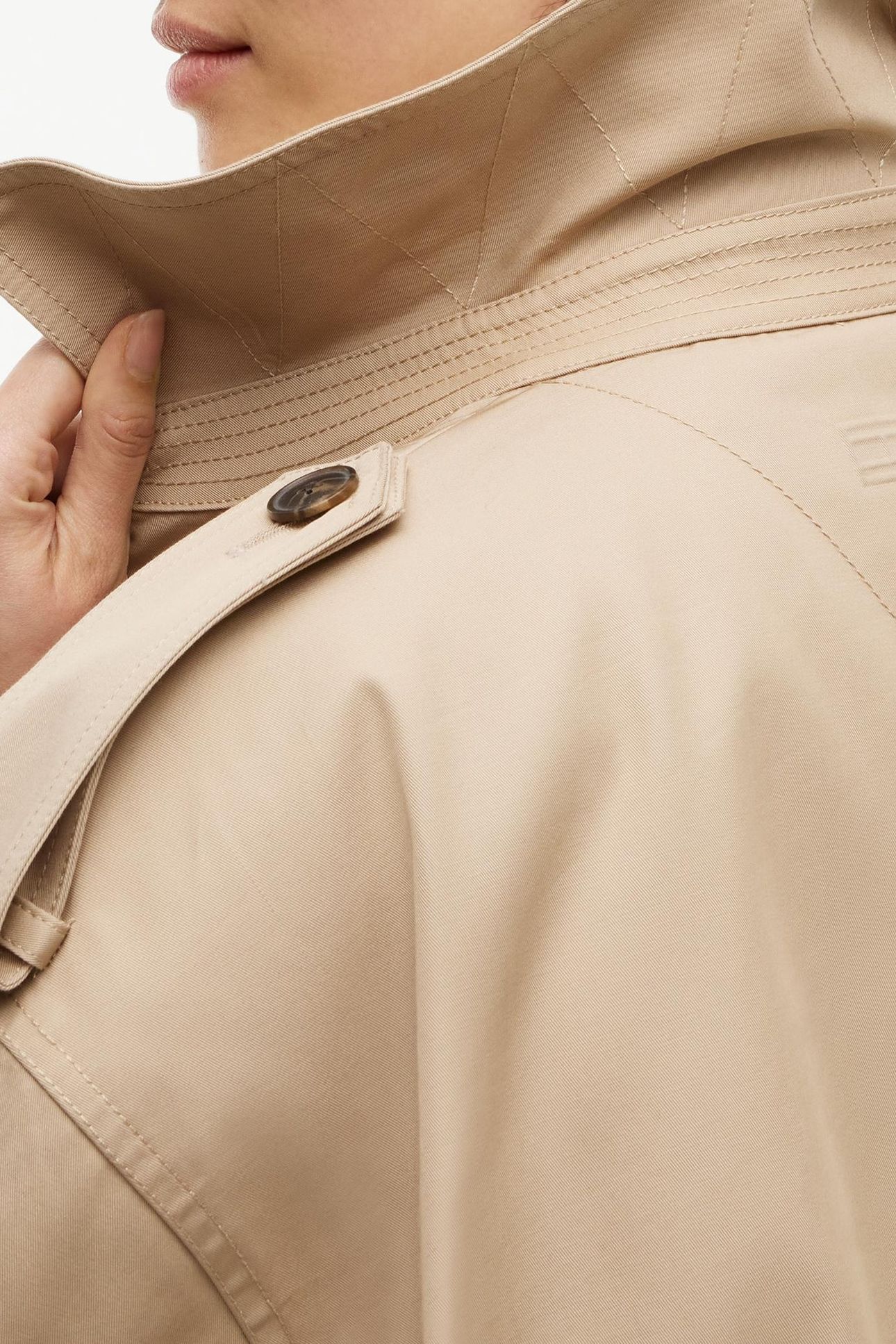 COTTON SHORT TRENCH BEIGE 9