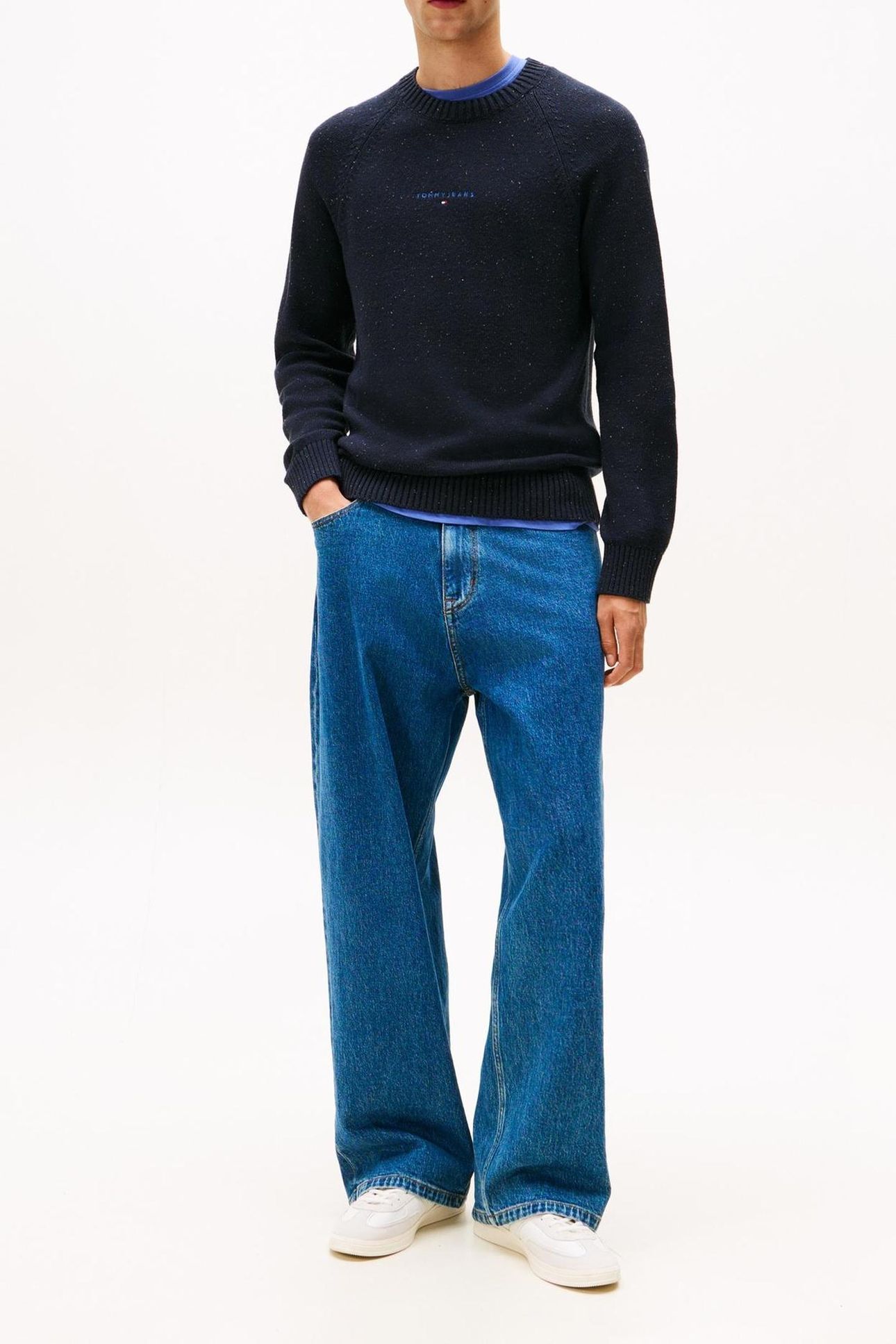 TJM SLIM LINEAR RAGLAN DARK NIGHT NAVY 3