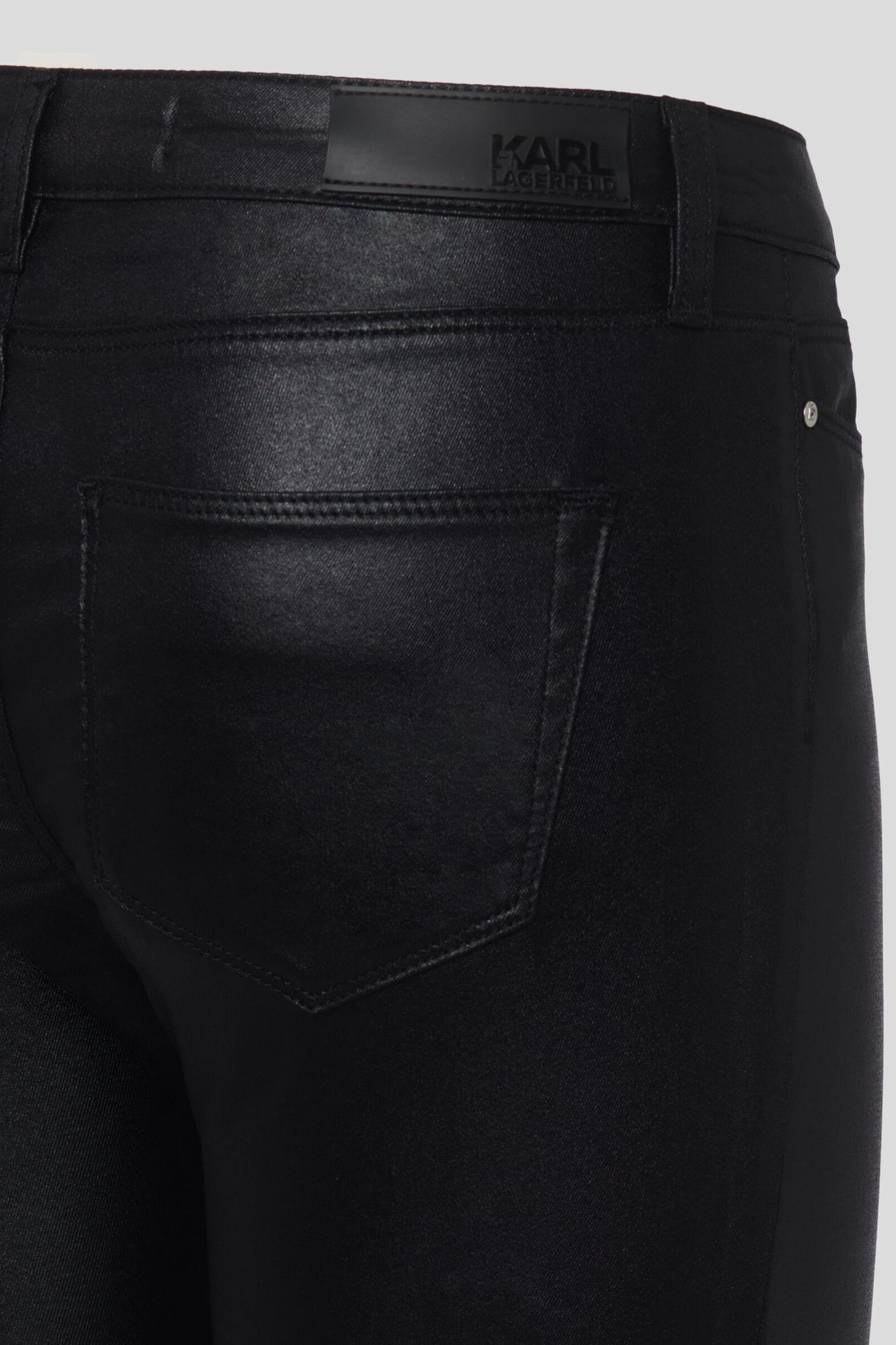 COATED SKINNY DENIM BLACK SOLID DENIM 5
