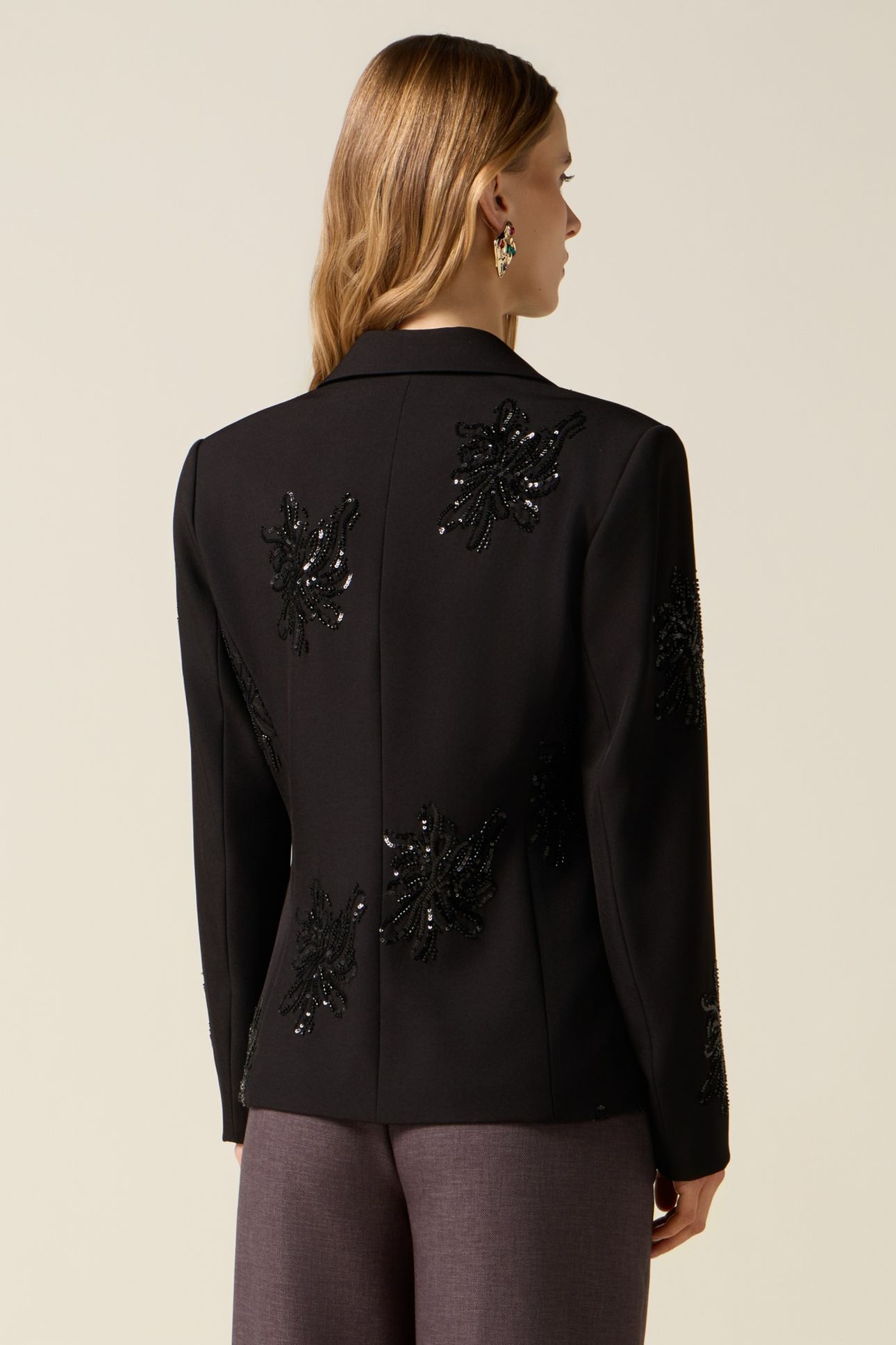 BLAZER WITH SEQUIN EMBROIDERY BLACK 2