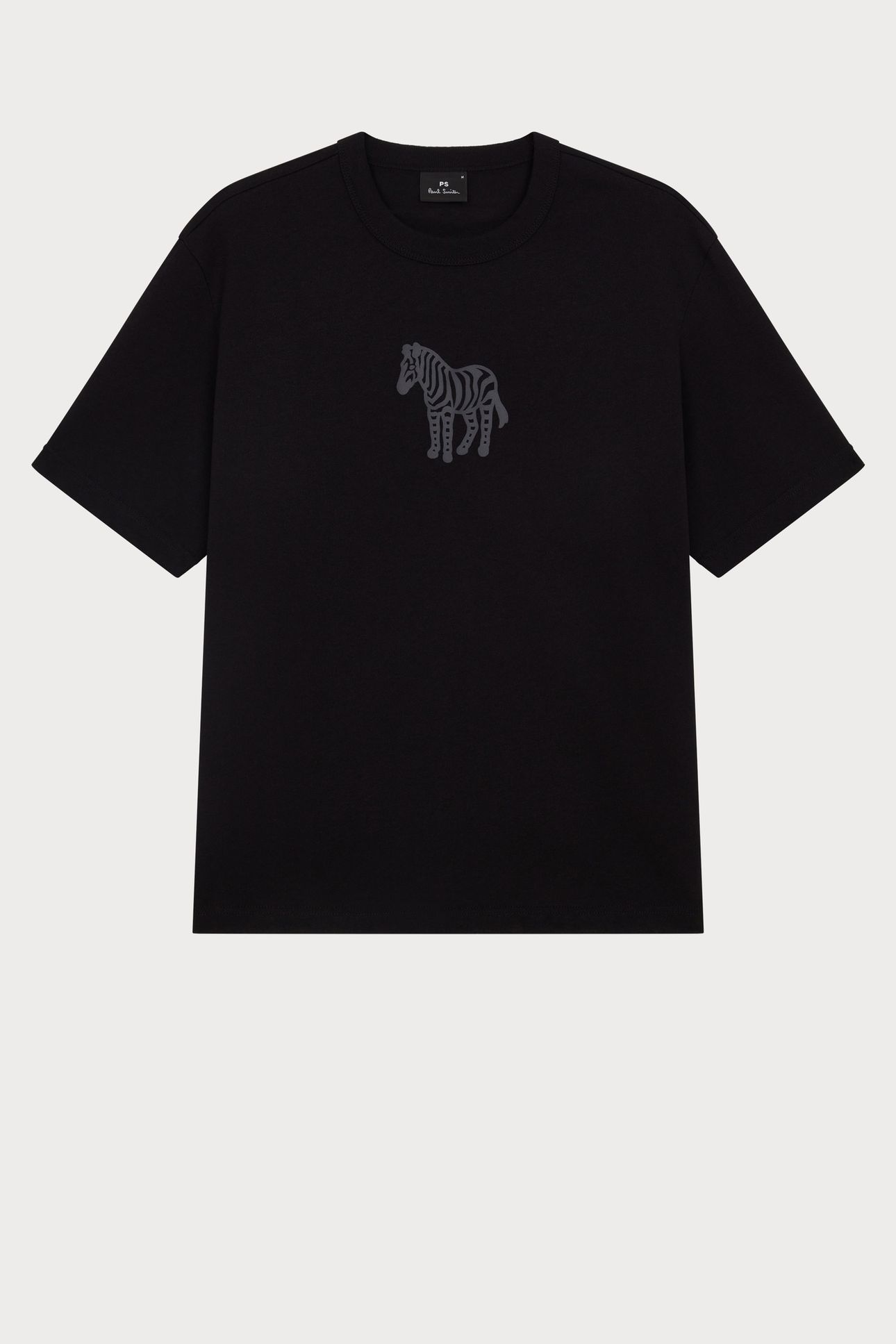 MENS REG FIT SS T SHIRT ZEBRA PUFF BLACK 4