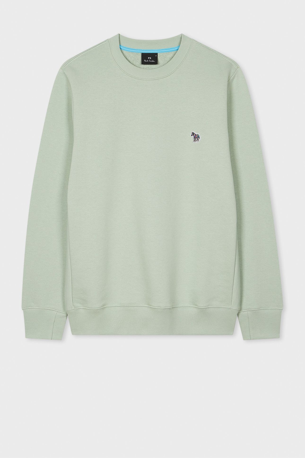 MENS REG FIT SWEATSHIRT ZEBRA PASTEL GREEN 4