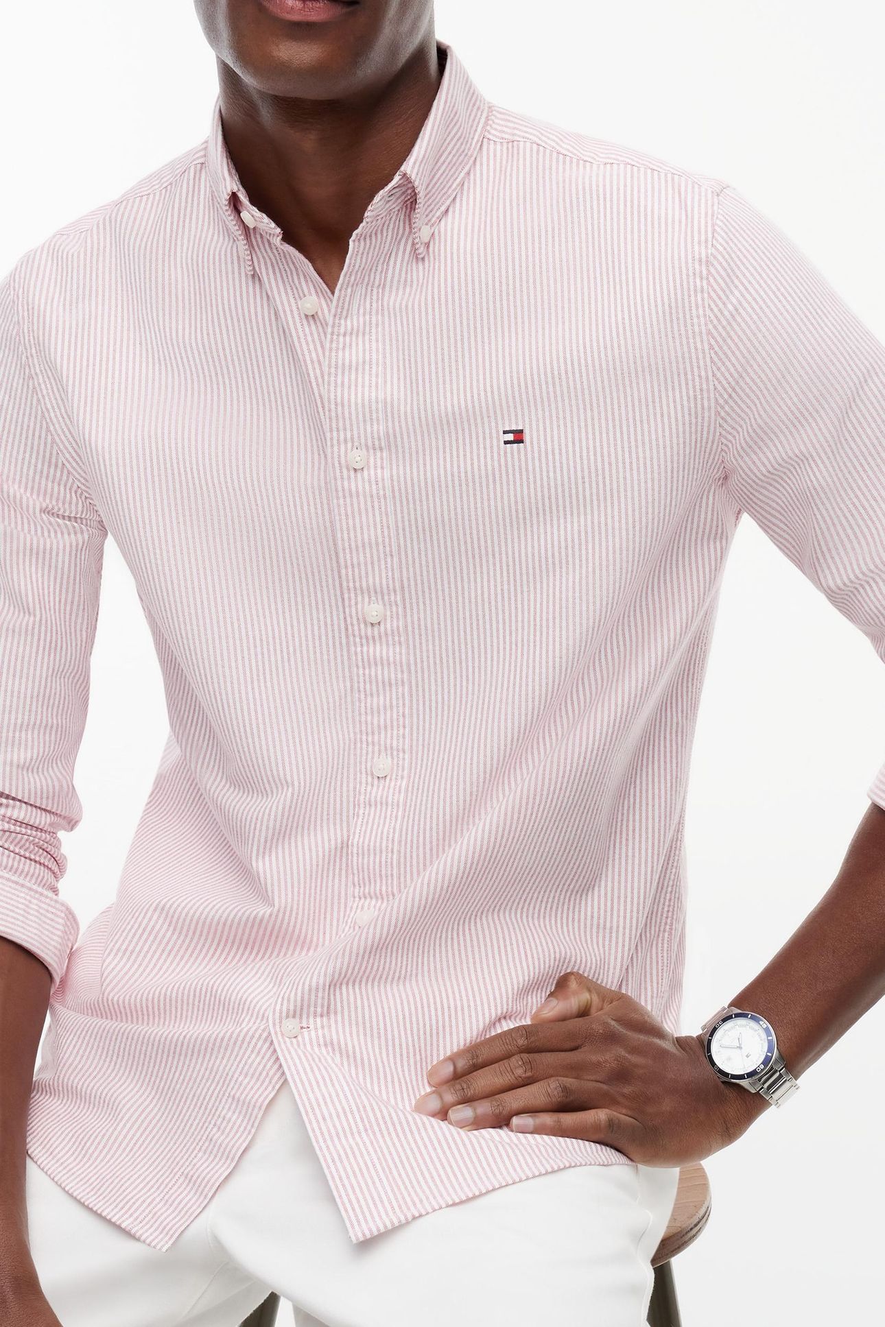 HERITAGE OXFORD STRIPE MEDIUM RED/STRIPE 5