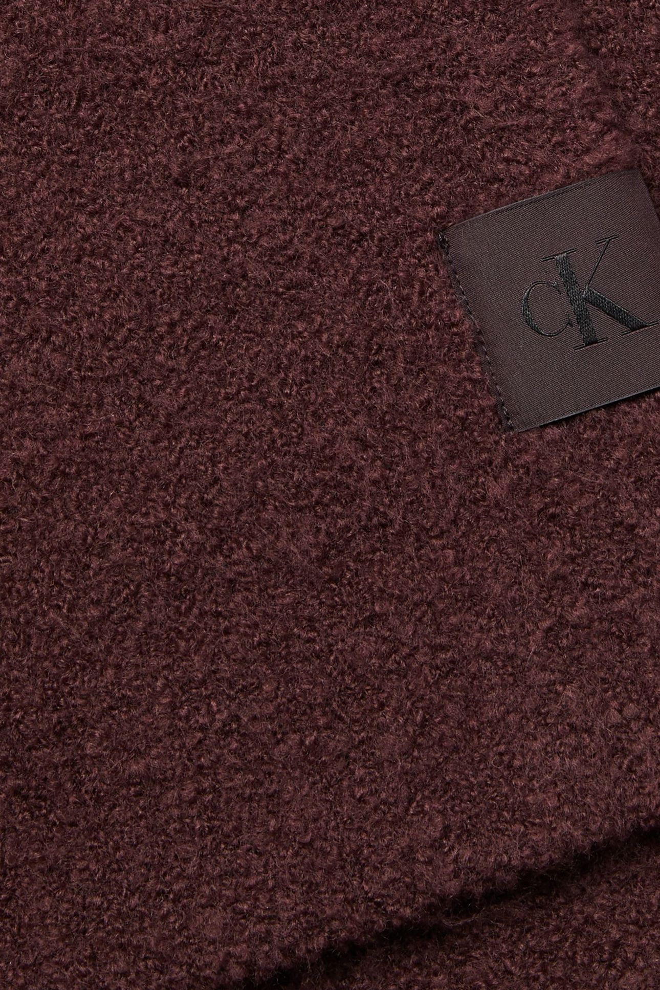 CK PATCH BOUCLE SCARF FUDGE 4