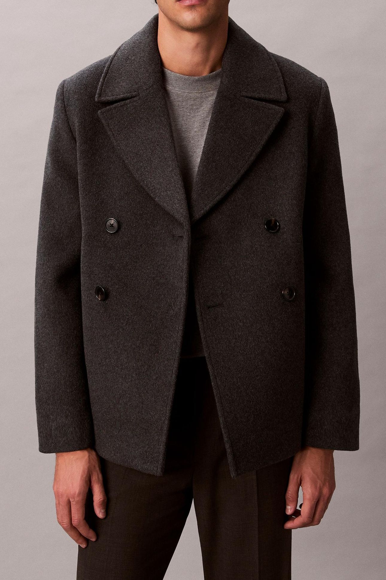 LS DBL FACE CONCRETE COAT CHARCOAL HEATHER 1