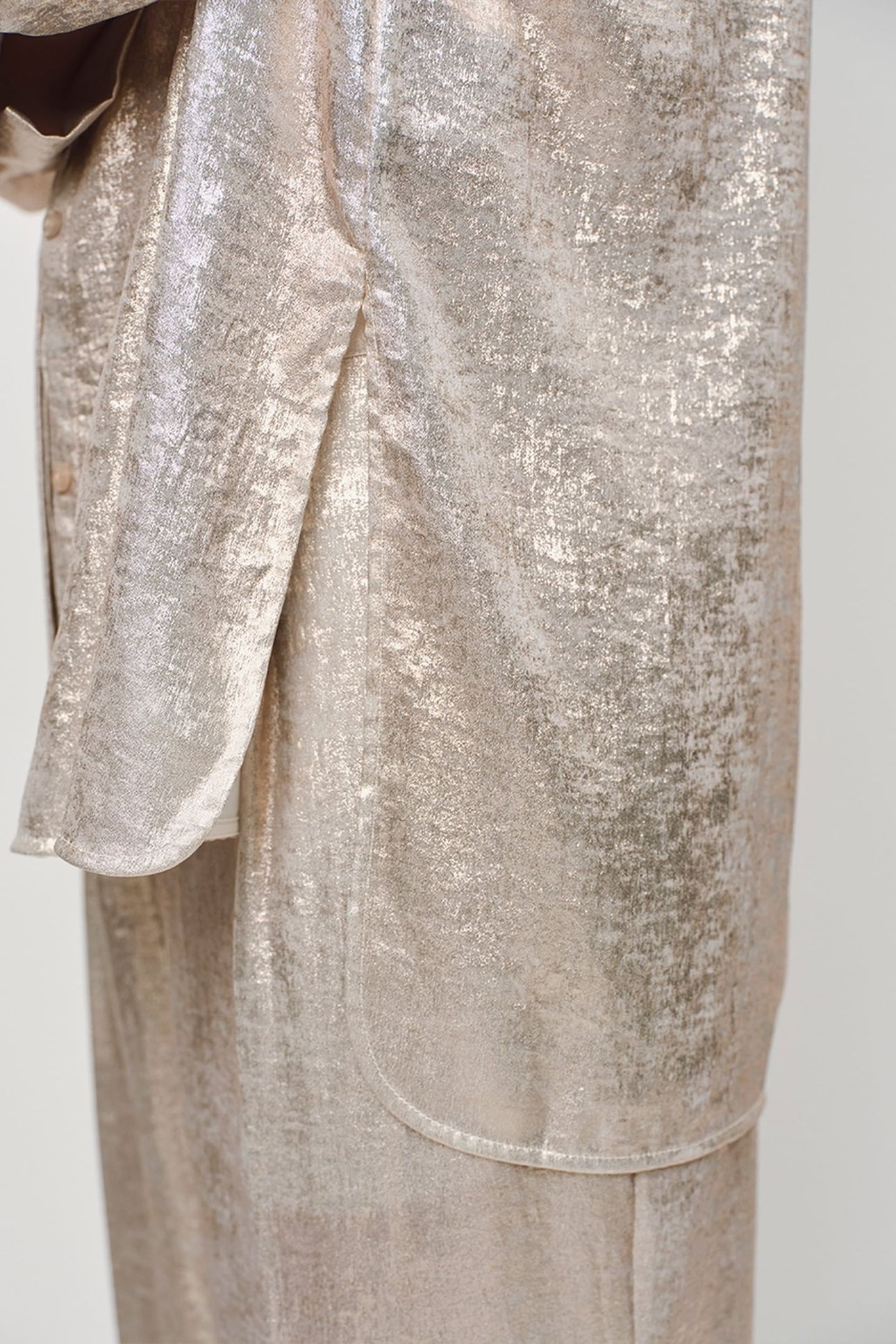 CATHIN METALLIC LONG SHIRT CHAMPAGNE 6