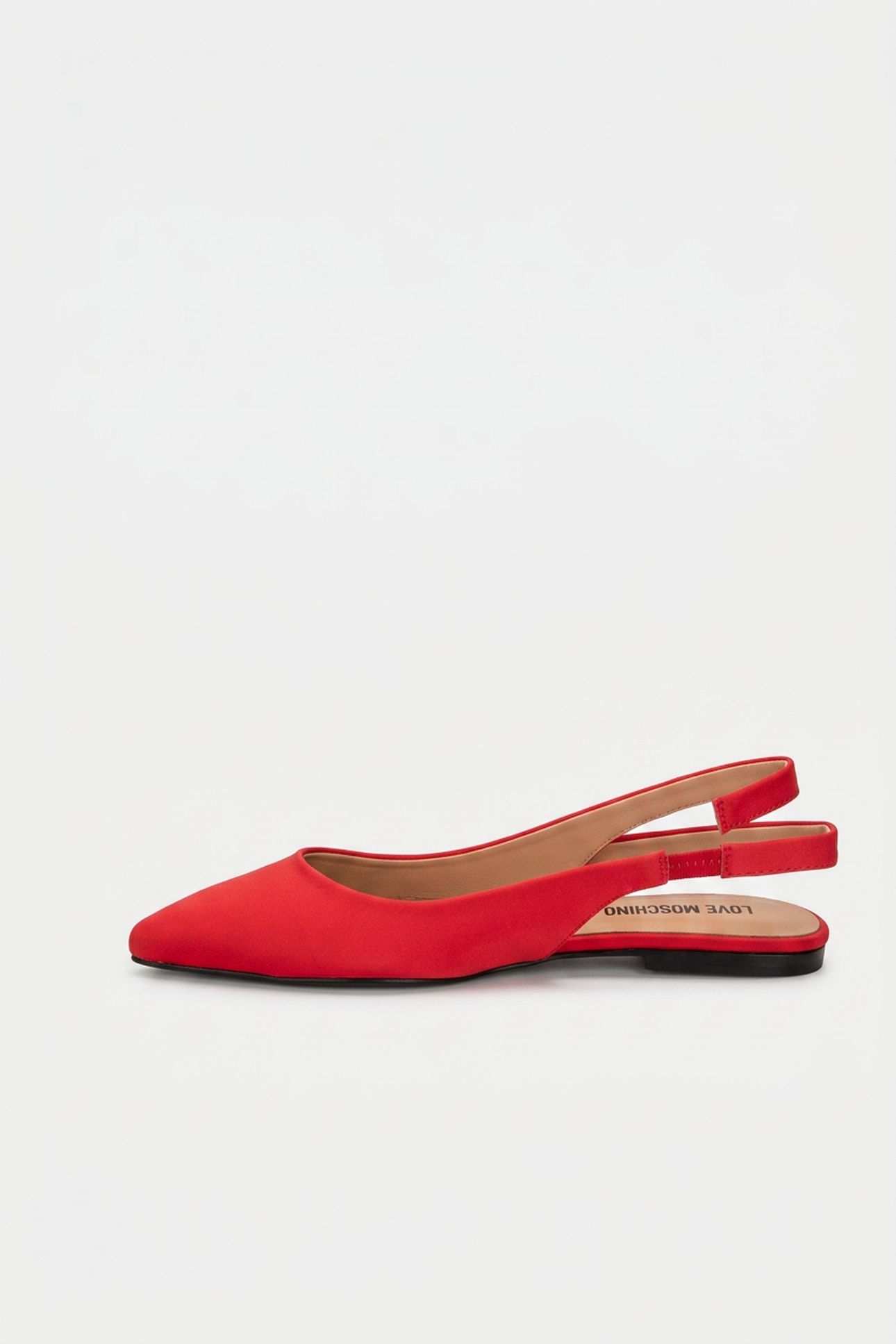 LYCRA SLINGBACK BALLET FLATS RED 4