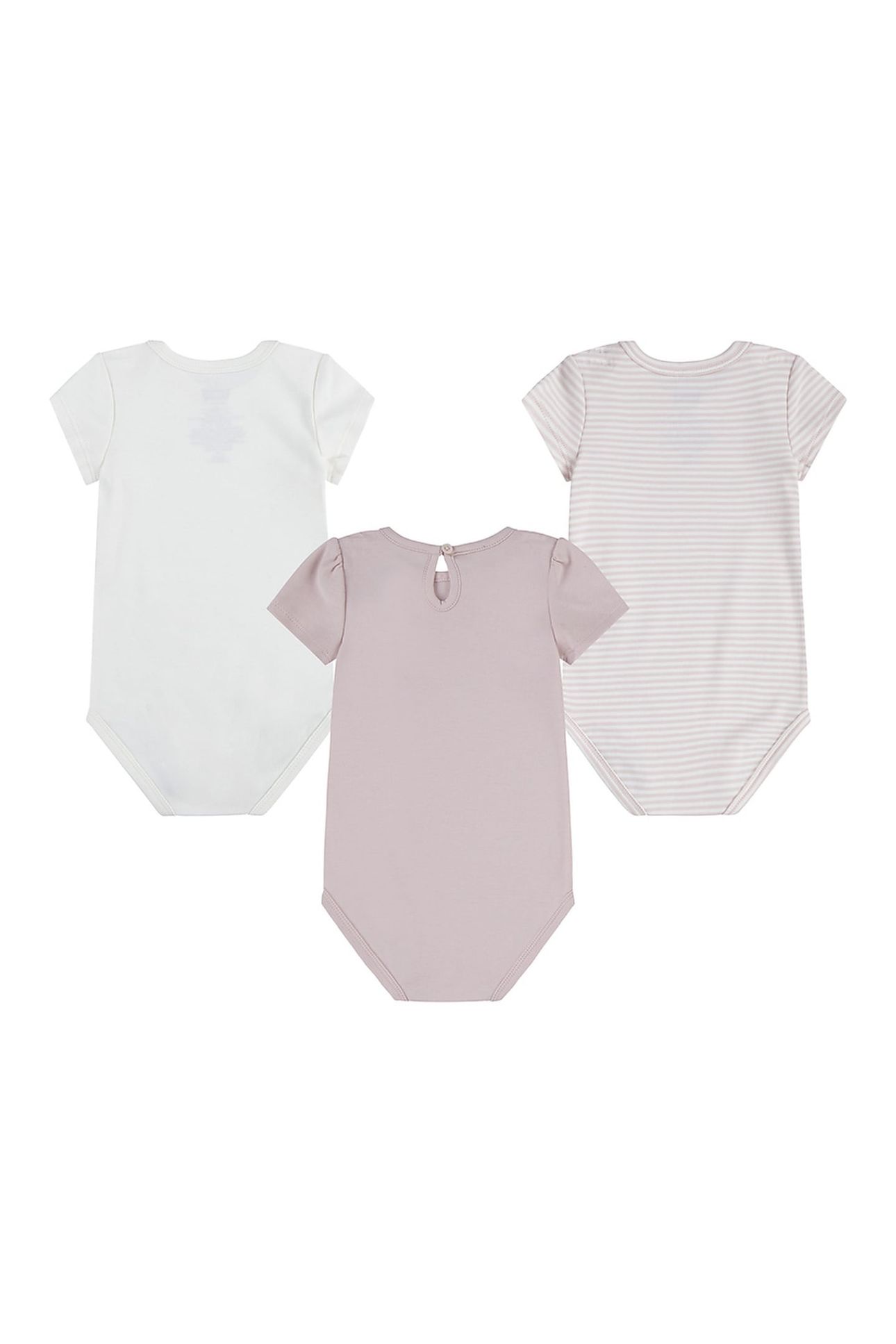 GIRLS 3PK BOW BODYSUIT SET RAPTURE ROSE 2