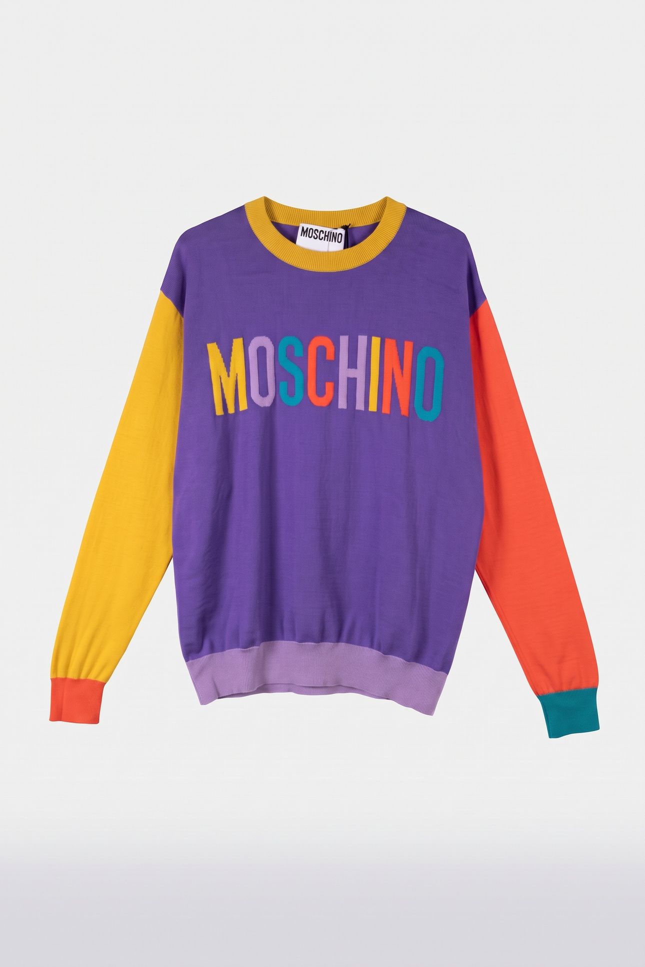 COLOR BLOCK WOOL PULLOVER BLUE 3