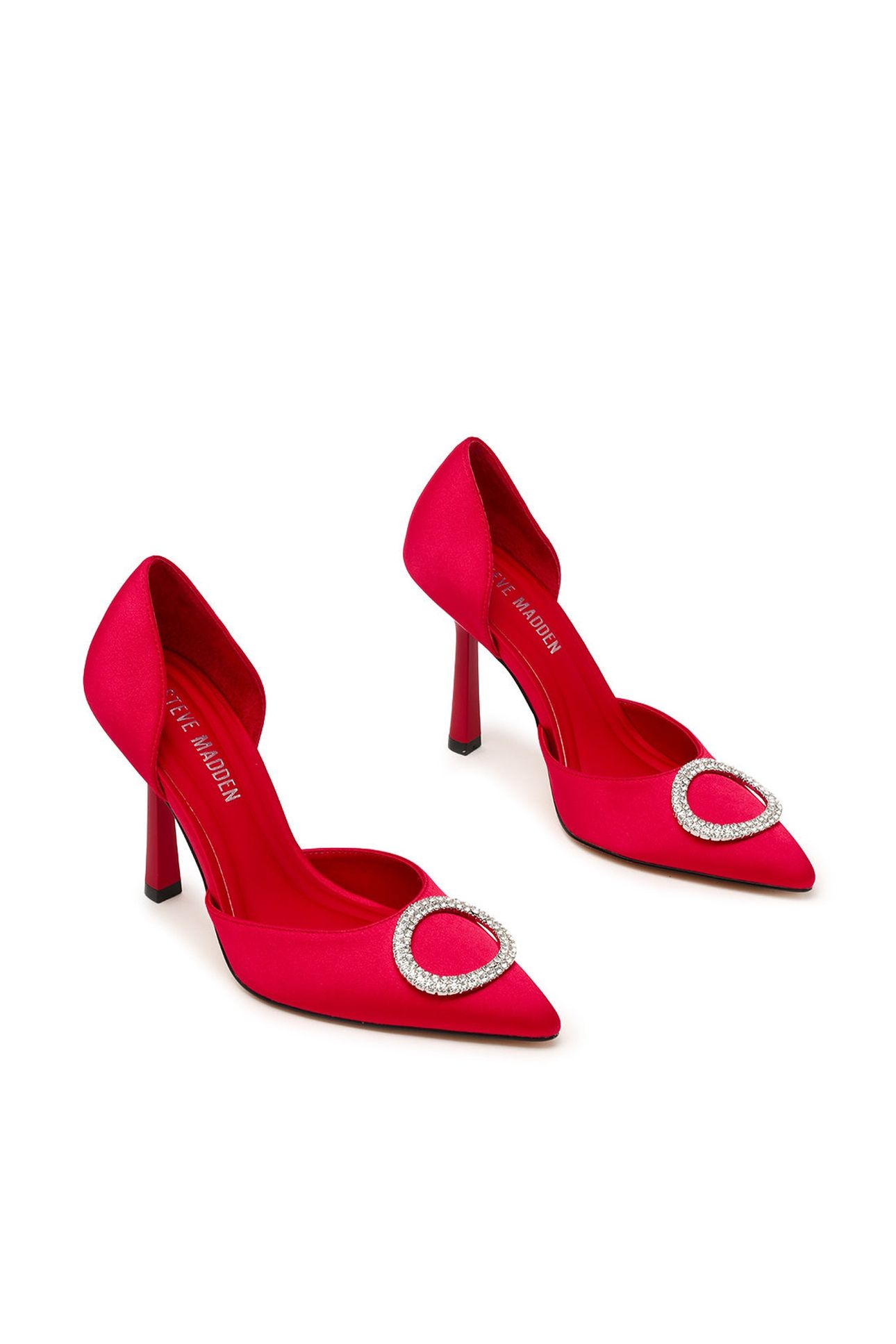 SPARKLING PUMPS RED SATIN 4