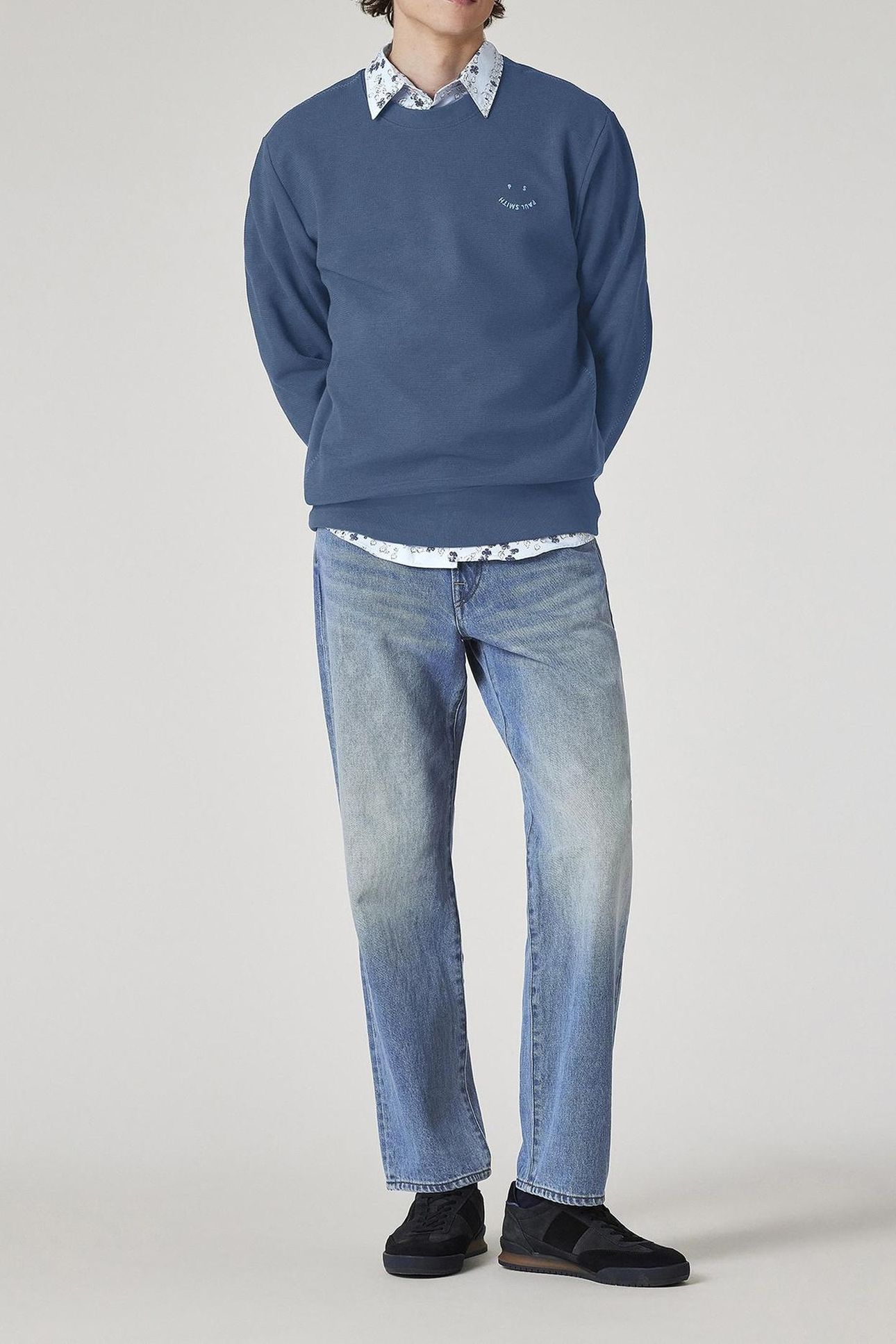 MENS REG FIT SWEATSHIRT HAPPY NAVY 2