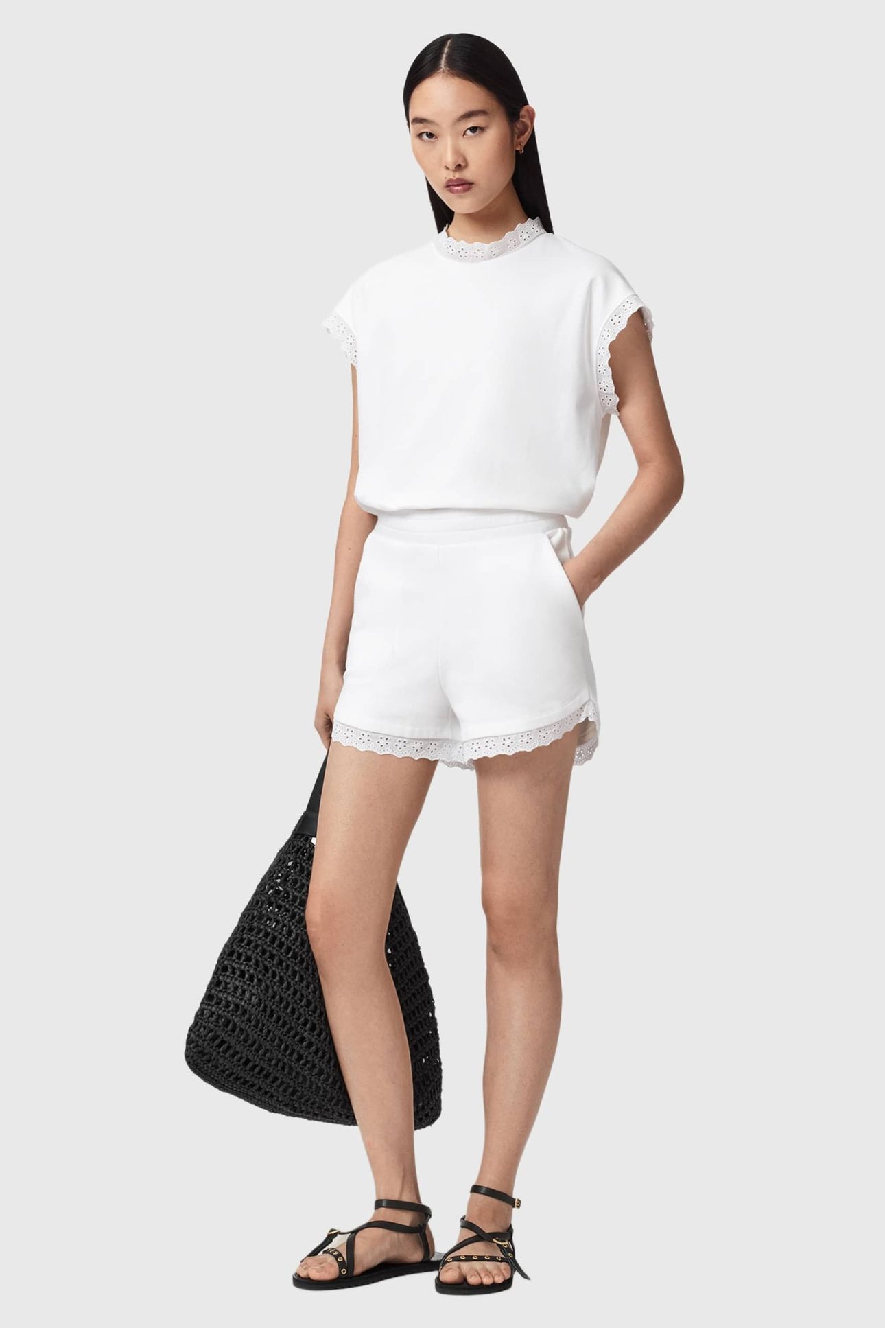 LELE LACE SHORT OPTIC WHITE 5