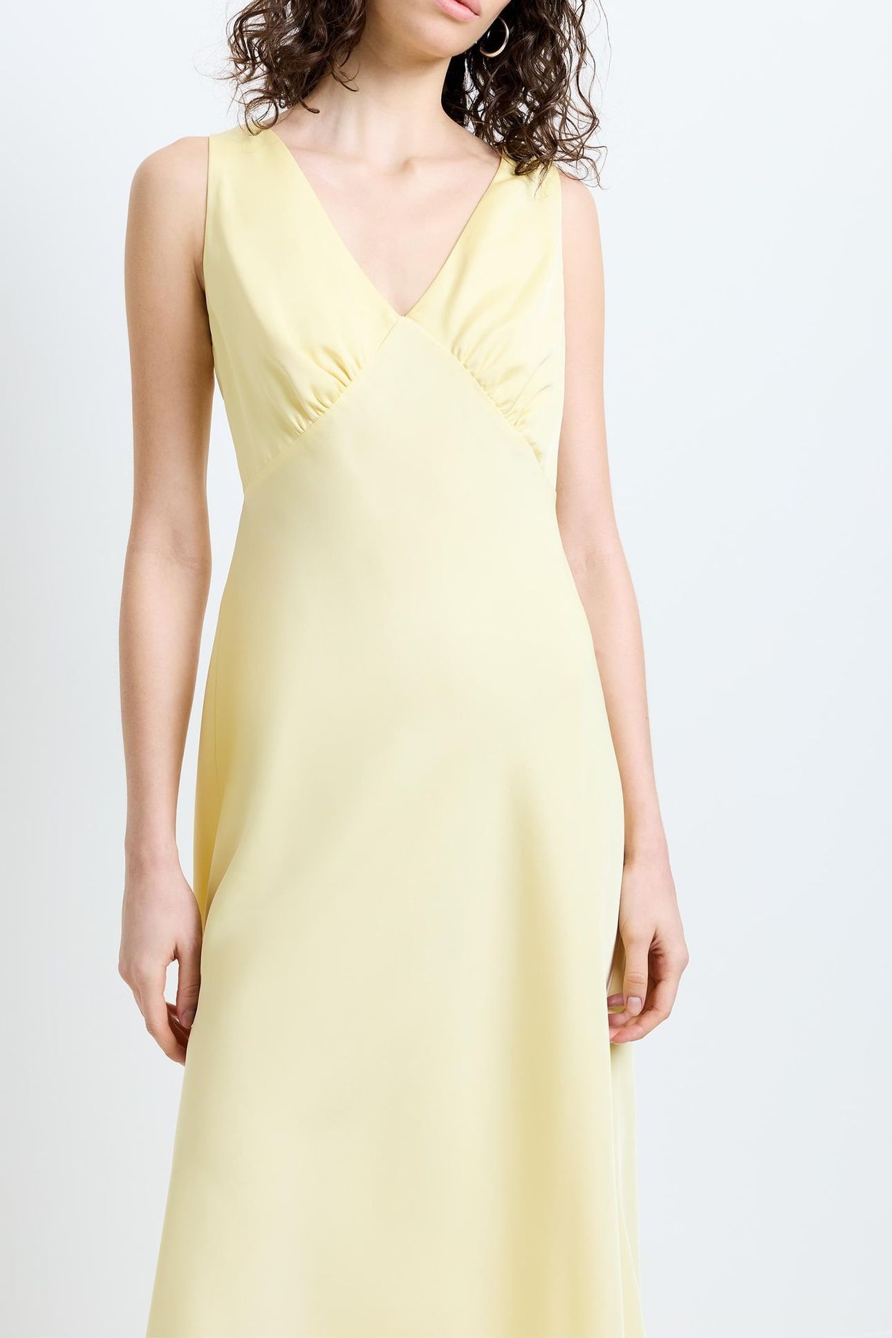 BERNICE SATIN TWILL SLIP DRESS MELLOW YELLOW 4