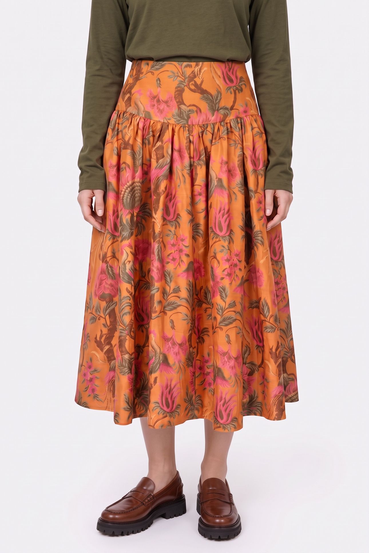 LA AUDRINA TREASURE SKIRT ORANGE 1