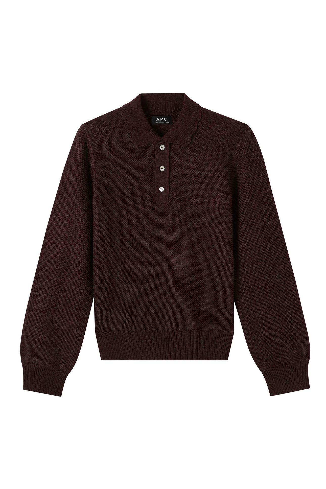 POLO OLIVIA HEATHERED BURGUNDY 2