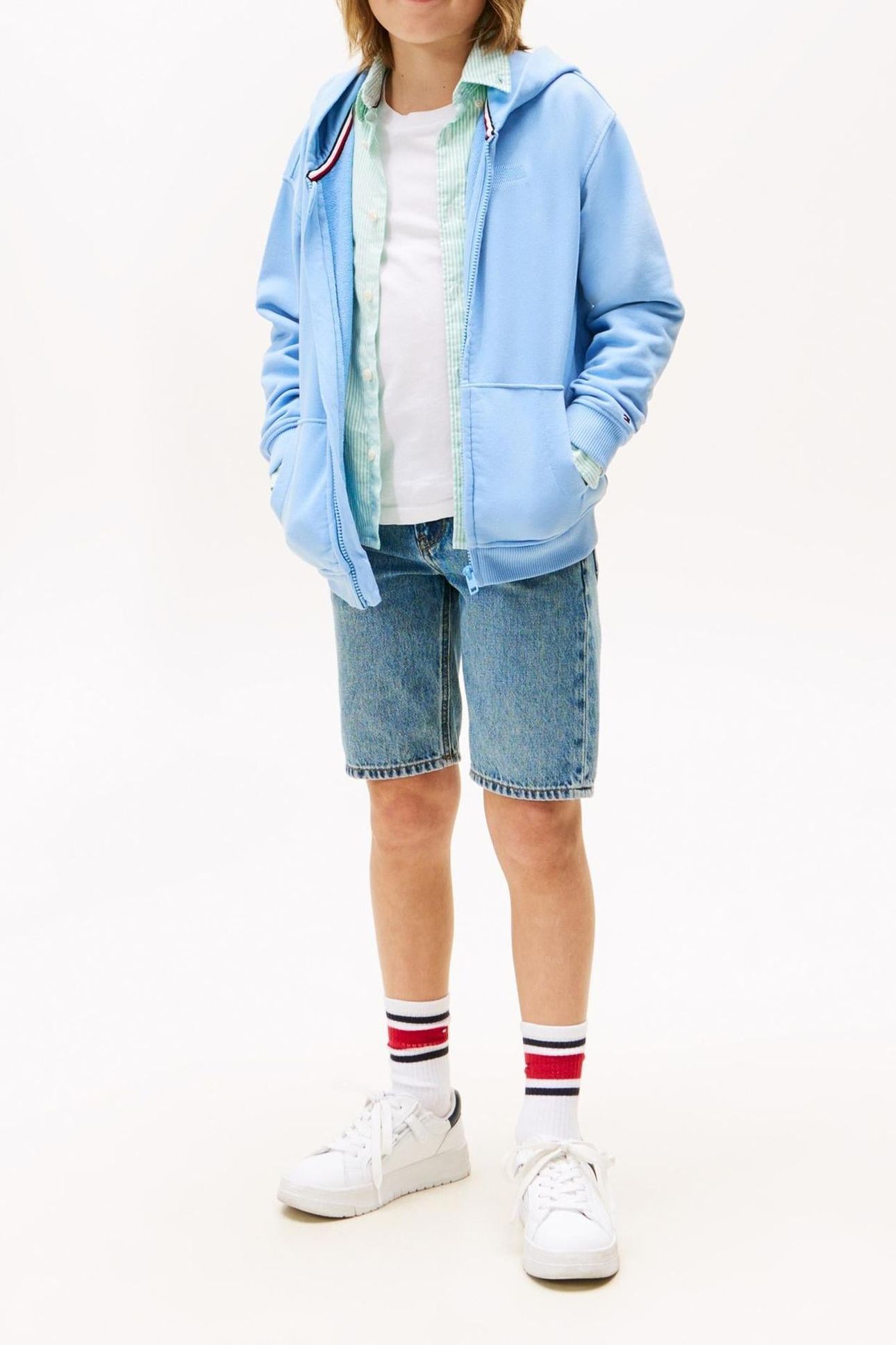 BOYS TONAL FLAG EMB ZIP CLOUDY BLUE 3